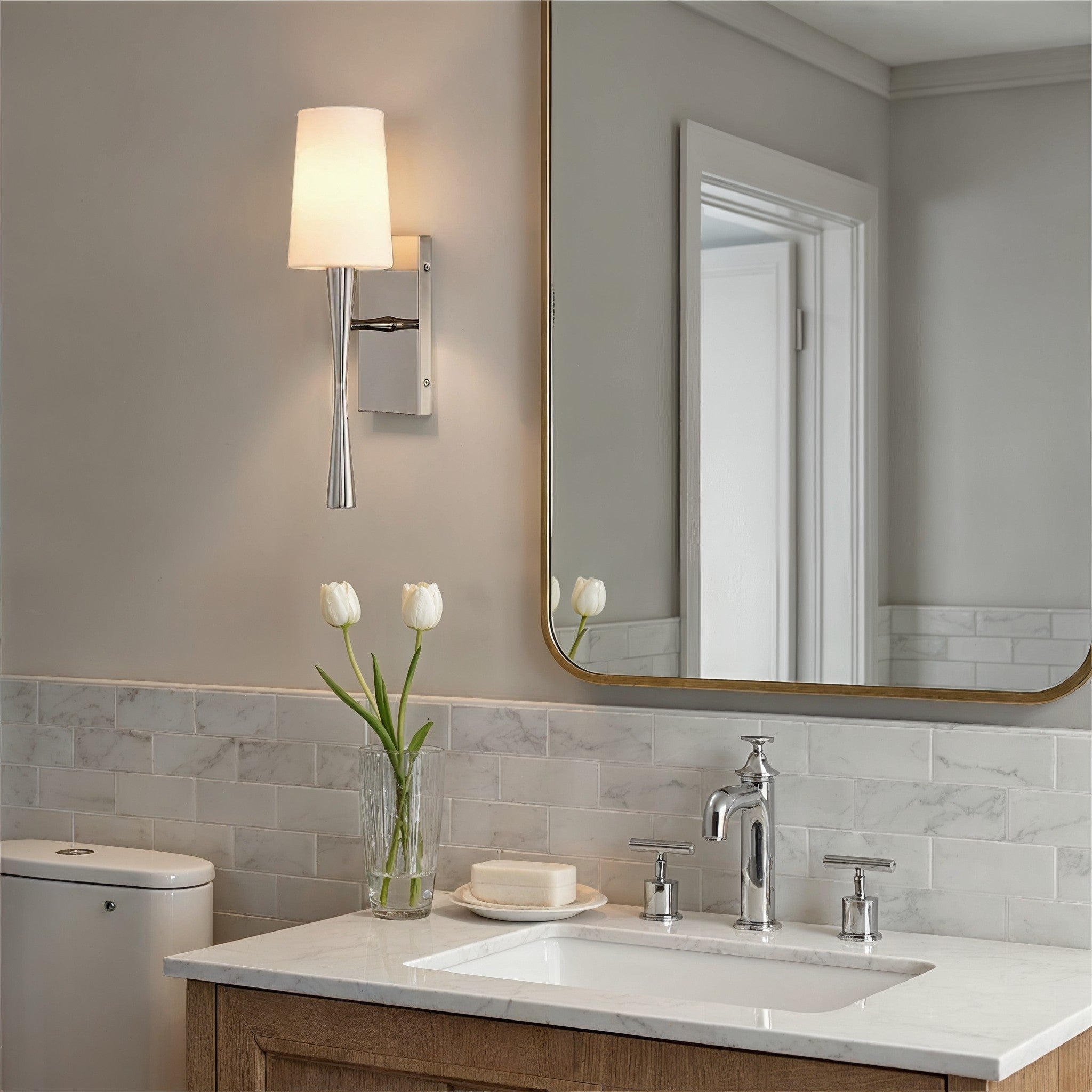 Crystorama - TRE-221-OP-PN - One Light Wall Sconce - Trenton - Polished Nickel