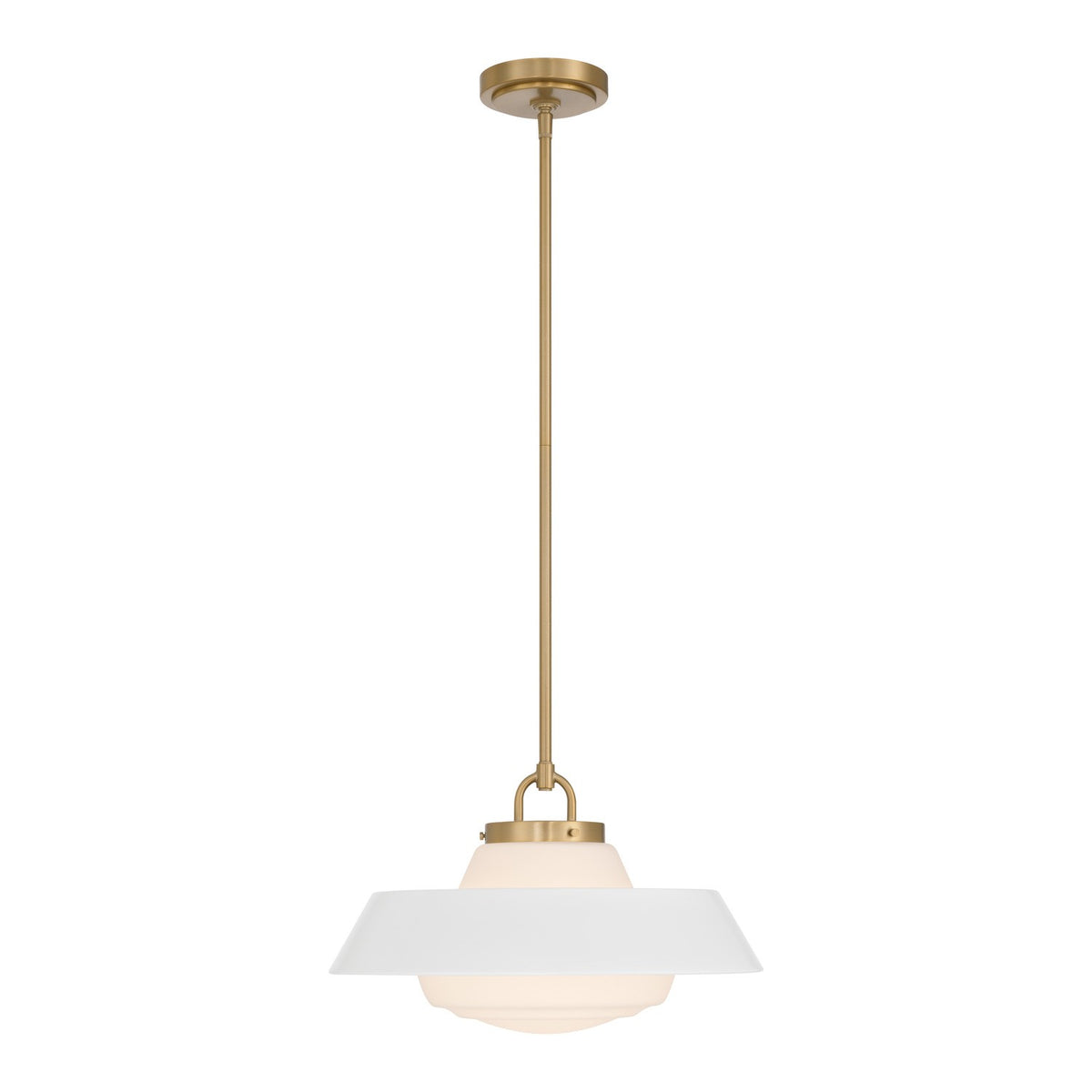 Crystorama - XAN-8006-VG-WH - One Light Pendant - Xander - Vibrant Gold