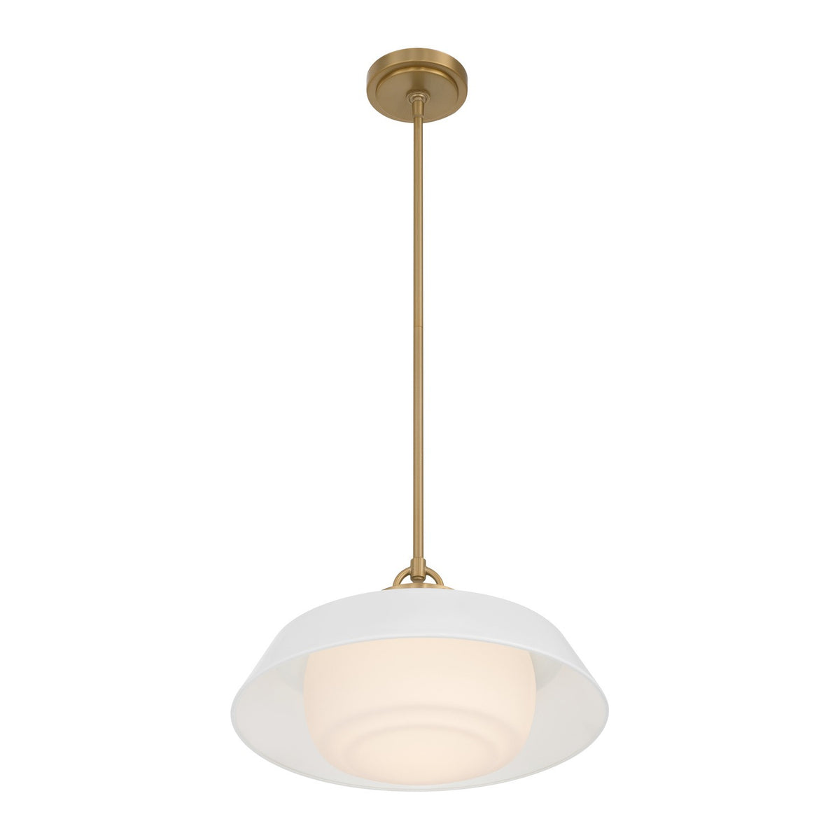 Crystorama - XAN-8006-VG-WH - One Light Pendant - Xander - Vibrant Gold