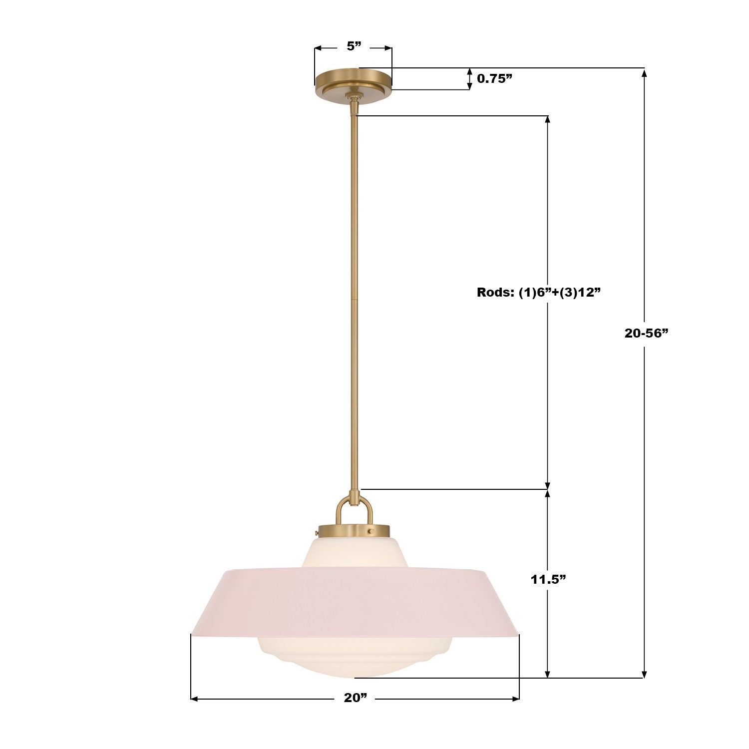 Crystorama - XAN-8009-VG-BH - Three Light Pendant - Xander - Vibrant Gold