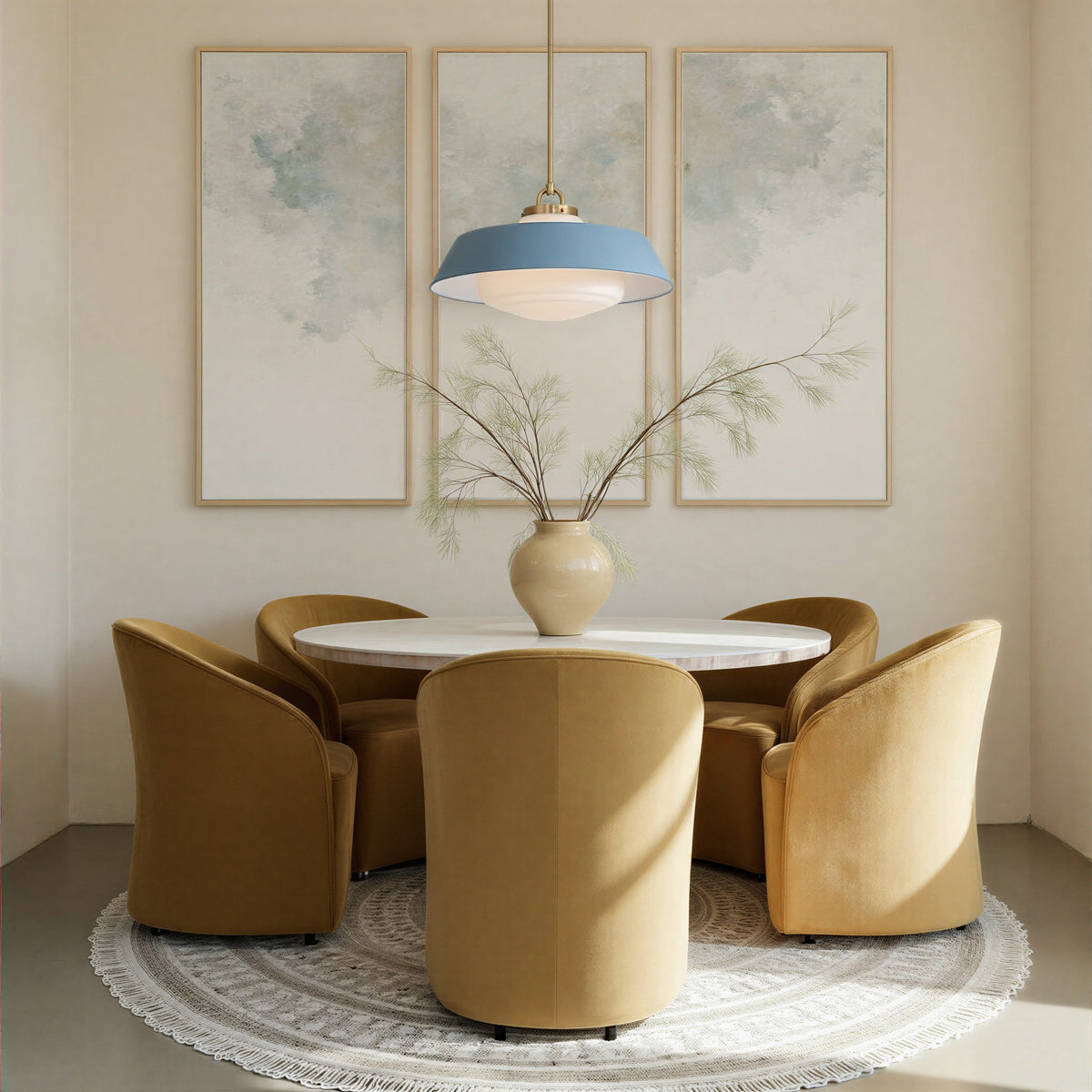 Crystorama - XAN-8009-VG-BL - Three Light Pendant - Xander - Vibrant Gold