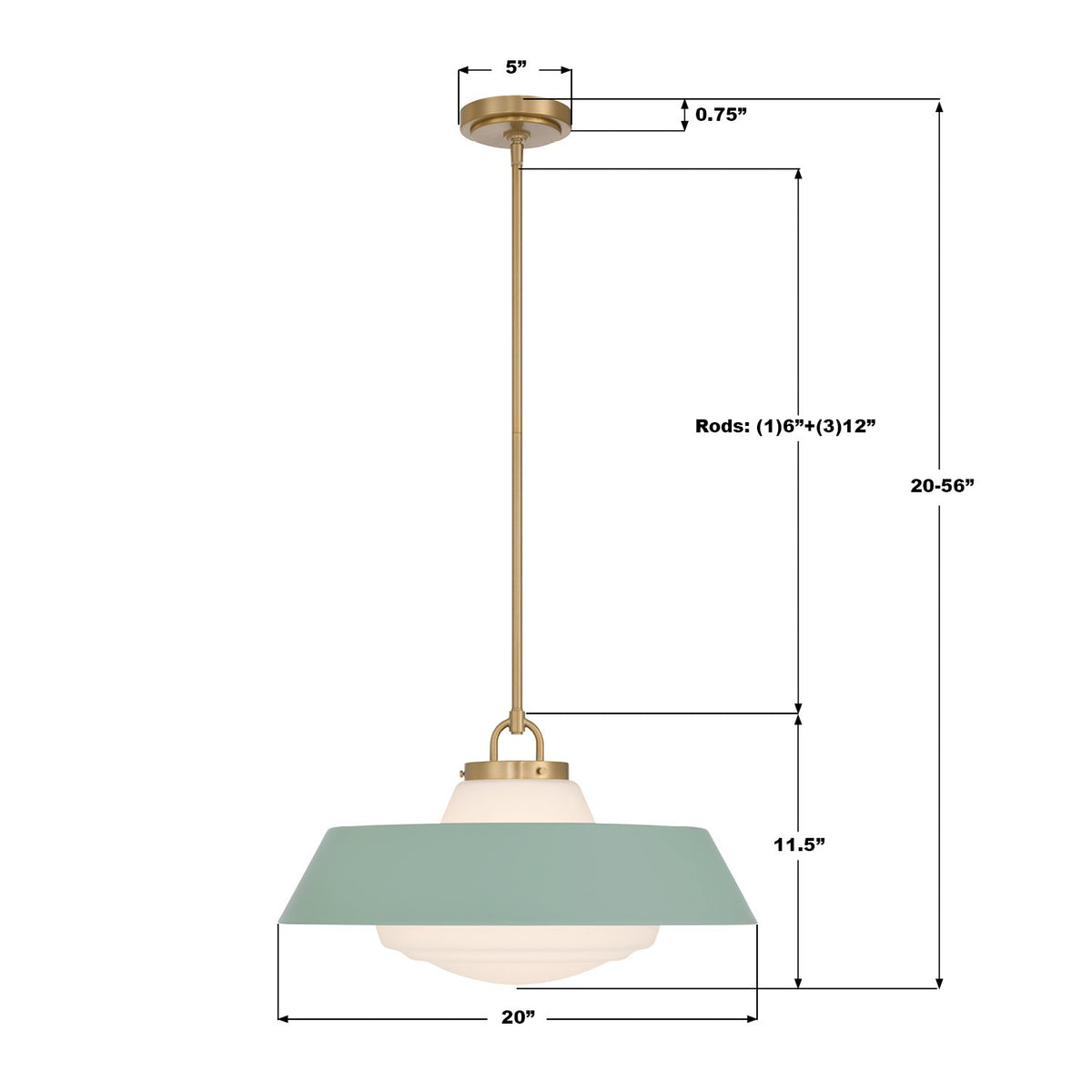 Crystorama - XAN-8009-VG-GR - Three Light Pendant - Xander - Vibrant Gold