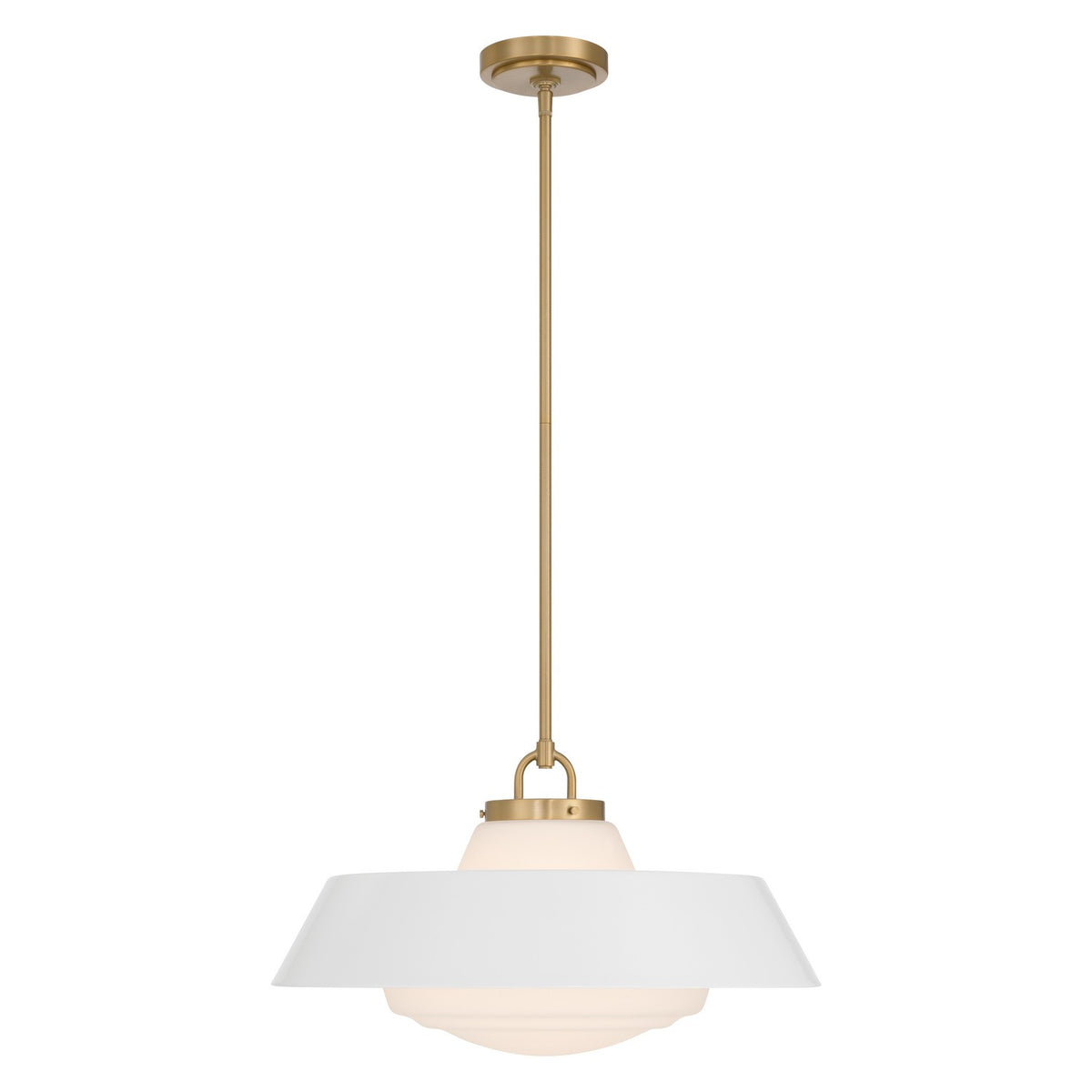 Crystorama - XAN-8009-VG-WH - Three Light Pendant - Xander - Vibrant Gold