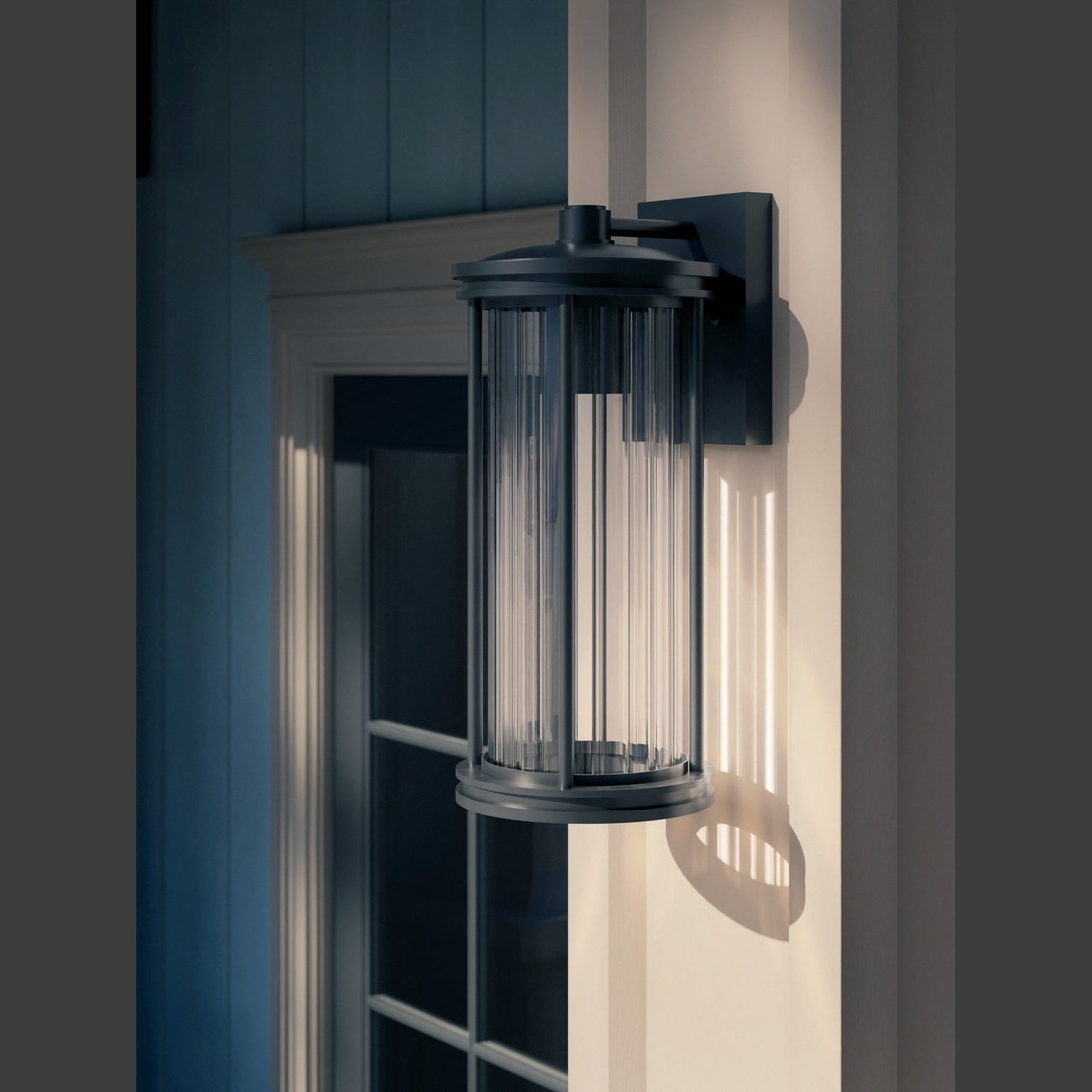 Kichler - 59023BKDS - One Light Outdoor Wall Mount - Barras - Black