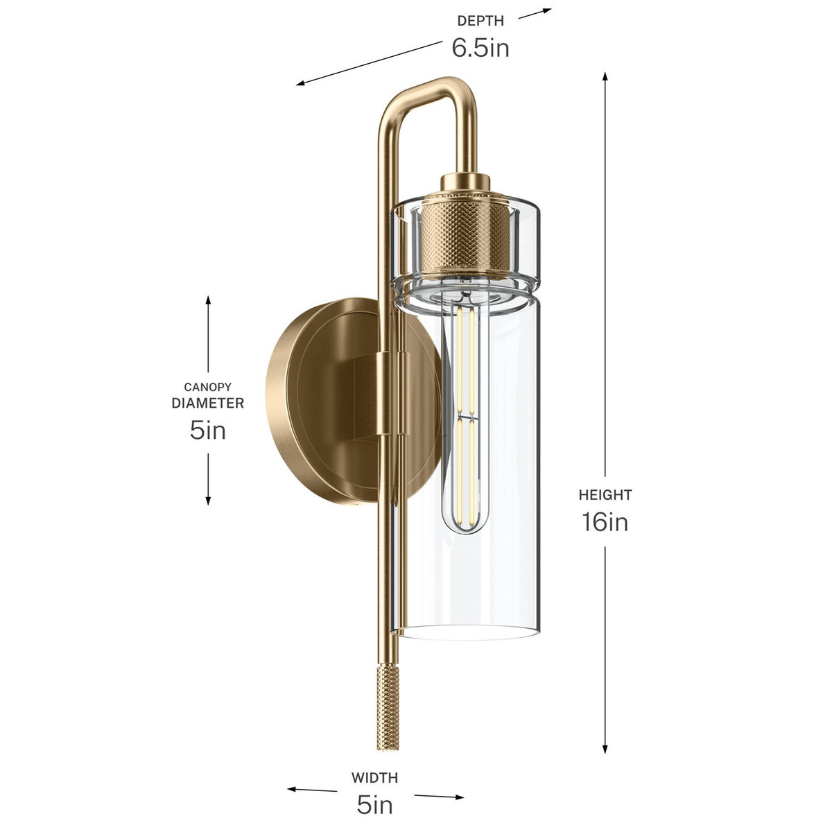 Kichler - 55250CPZ - One Light Wall Sconce - Niccol - Champagne Bronze