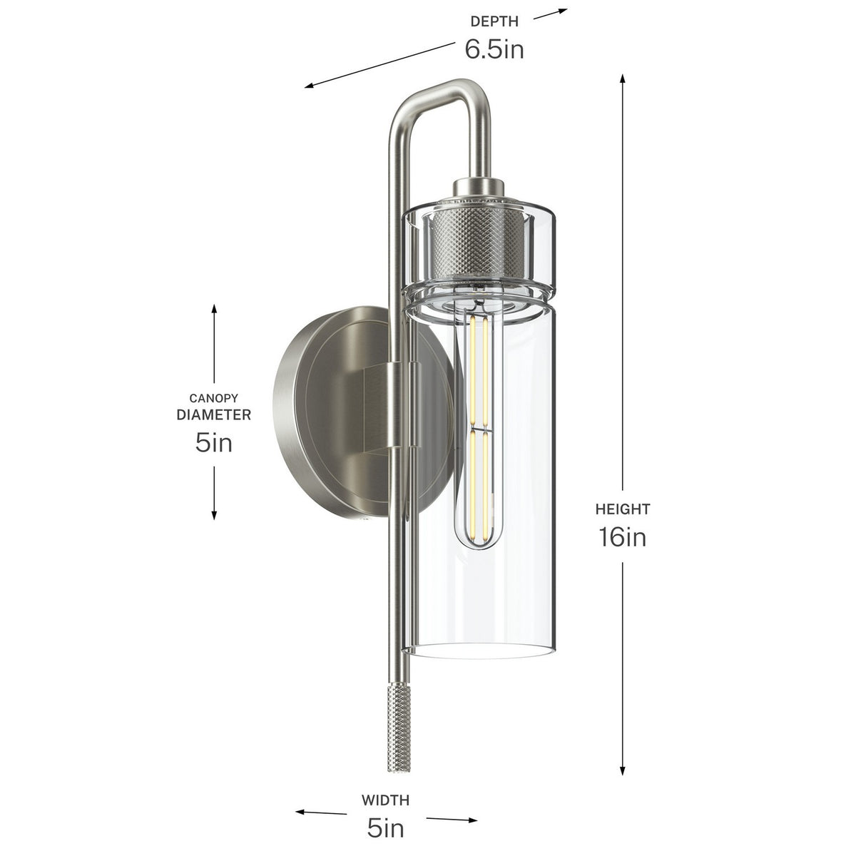 Kichler - 55250NI - One Light Wall Sconce - Niccol - Brushed Nickel