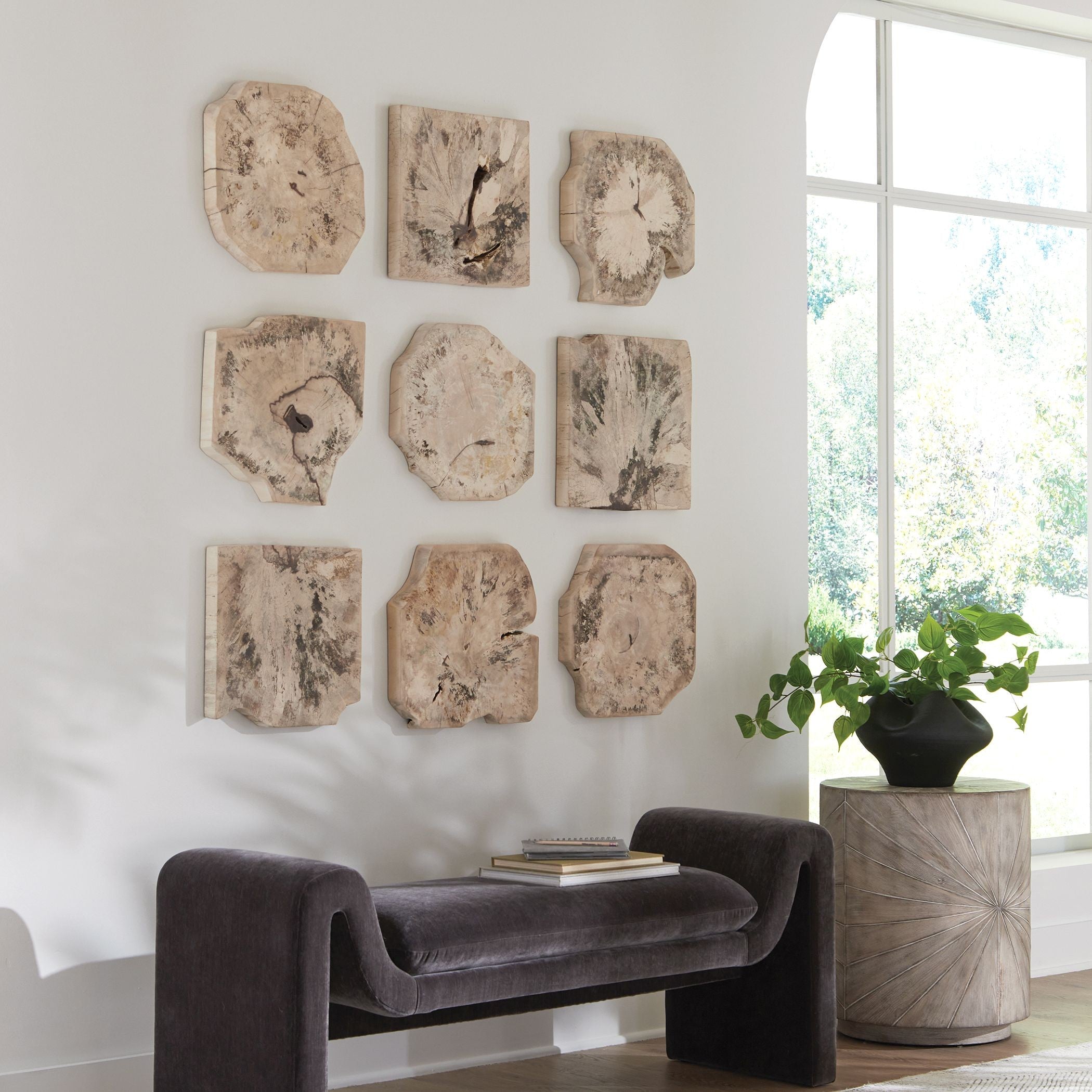 Uttermost - 04398 - Wall Decor Set/9 - Bahati - Light Bleached