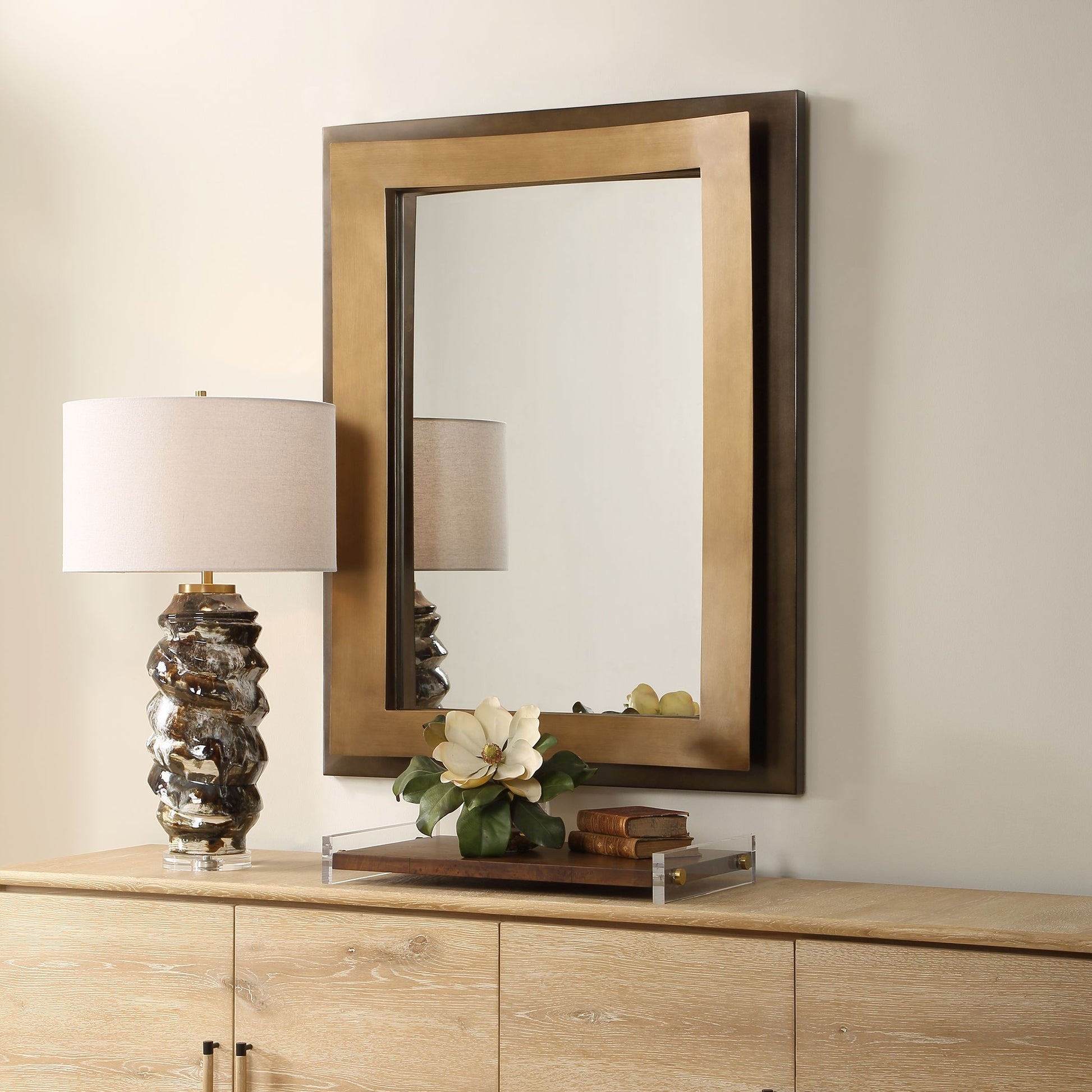 Uttermost - 08295 - Mirror - Around The Bend - Golden Bronze