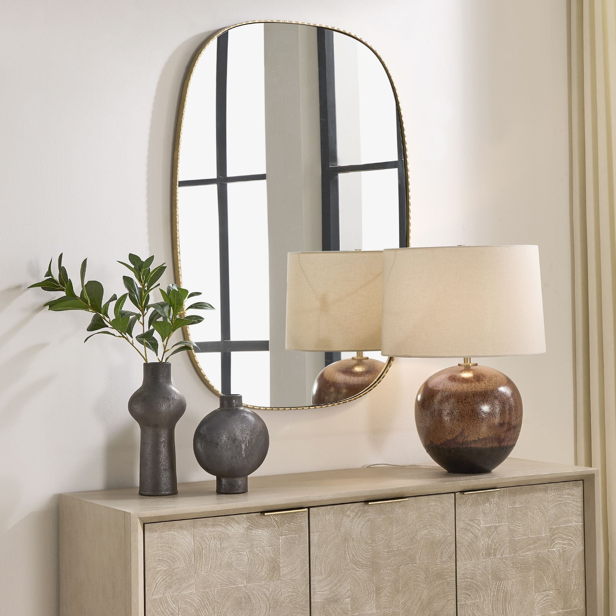 Uttermost - 08308 - Mirror - Nidia - Antique Gold