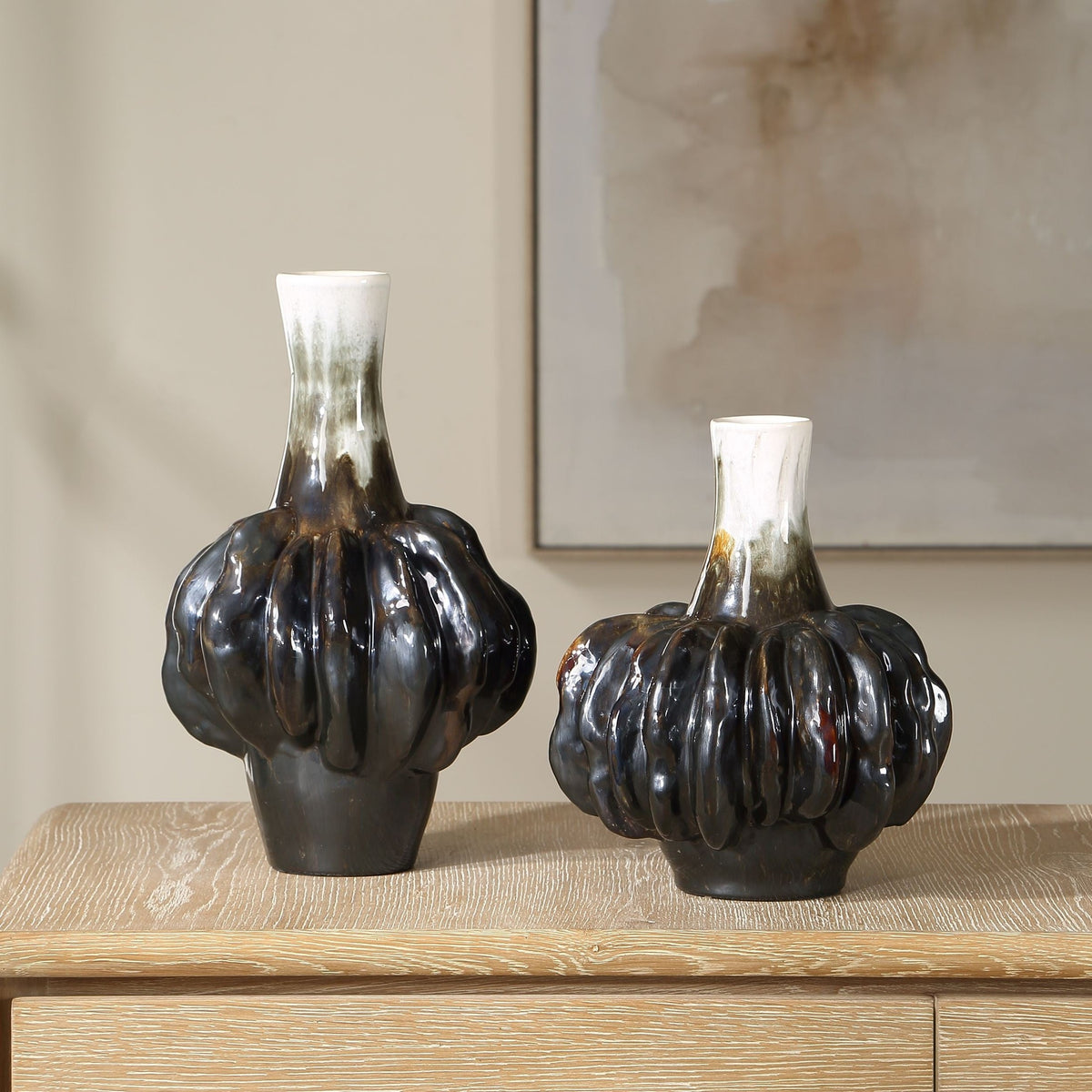 Uttermost - 18313 - Vases Set/2 - Umbrian - Brown And Bronze