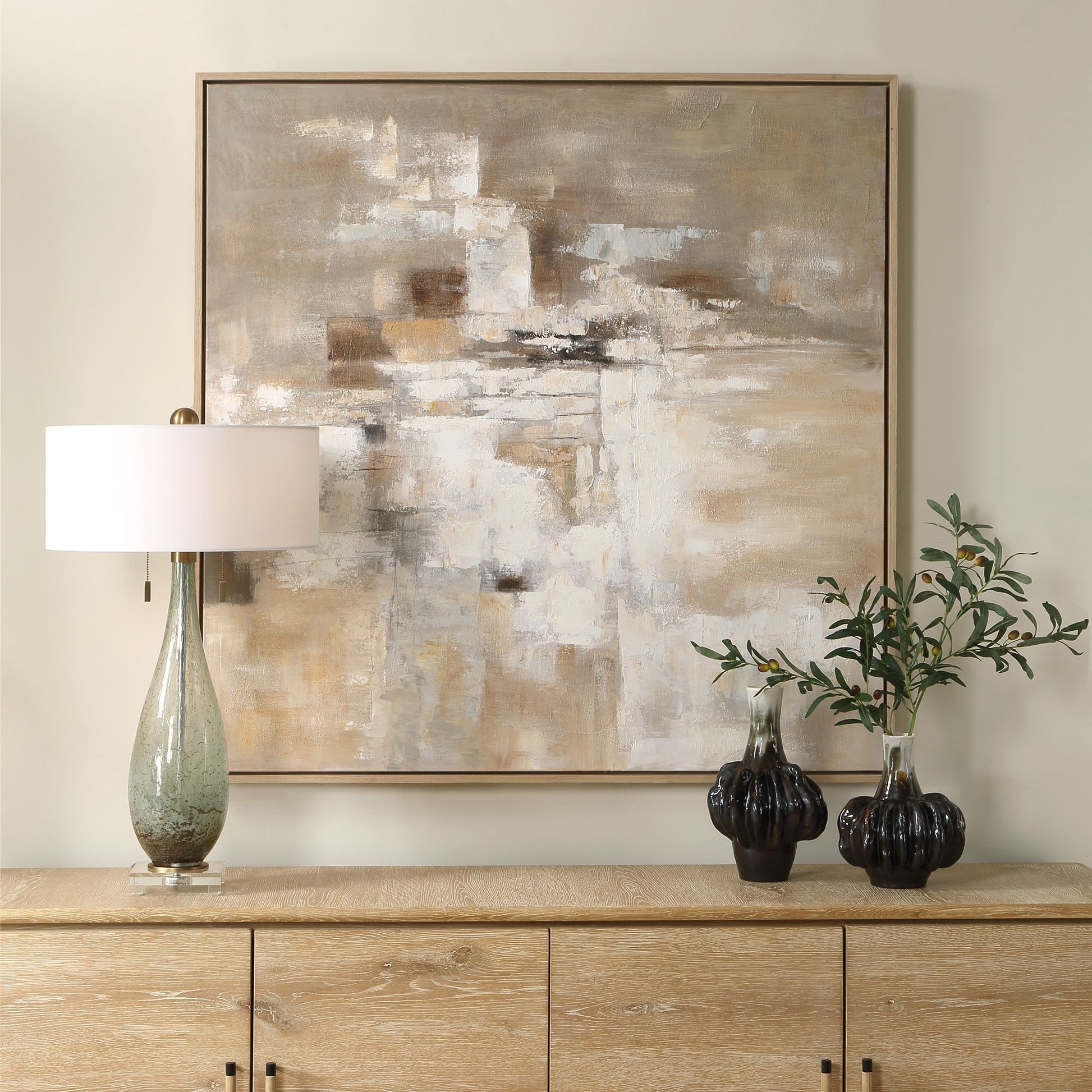 Uttermost - 32473 - Abstract Art - Time To Time - Gray Washed Wooden