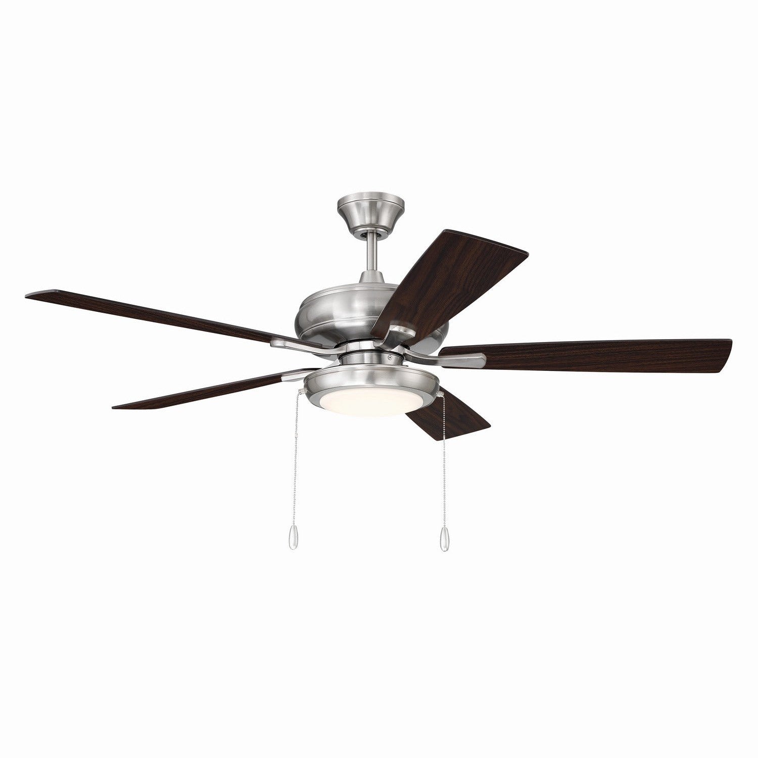 Craftmade - ECF119BNK5-DWWLN - 52" Ceiling Fan - EOS Low Profile White 52" Ceiling Fan - Brushed Polished Nickel
