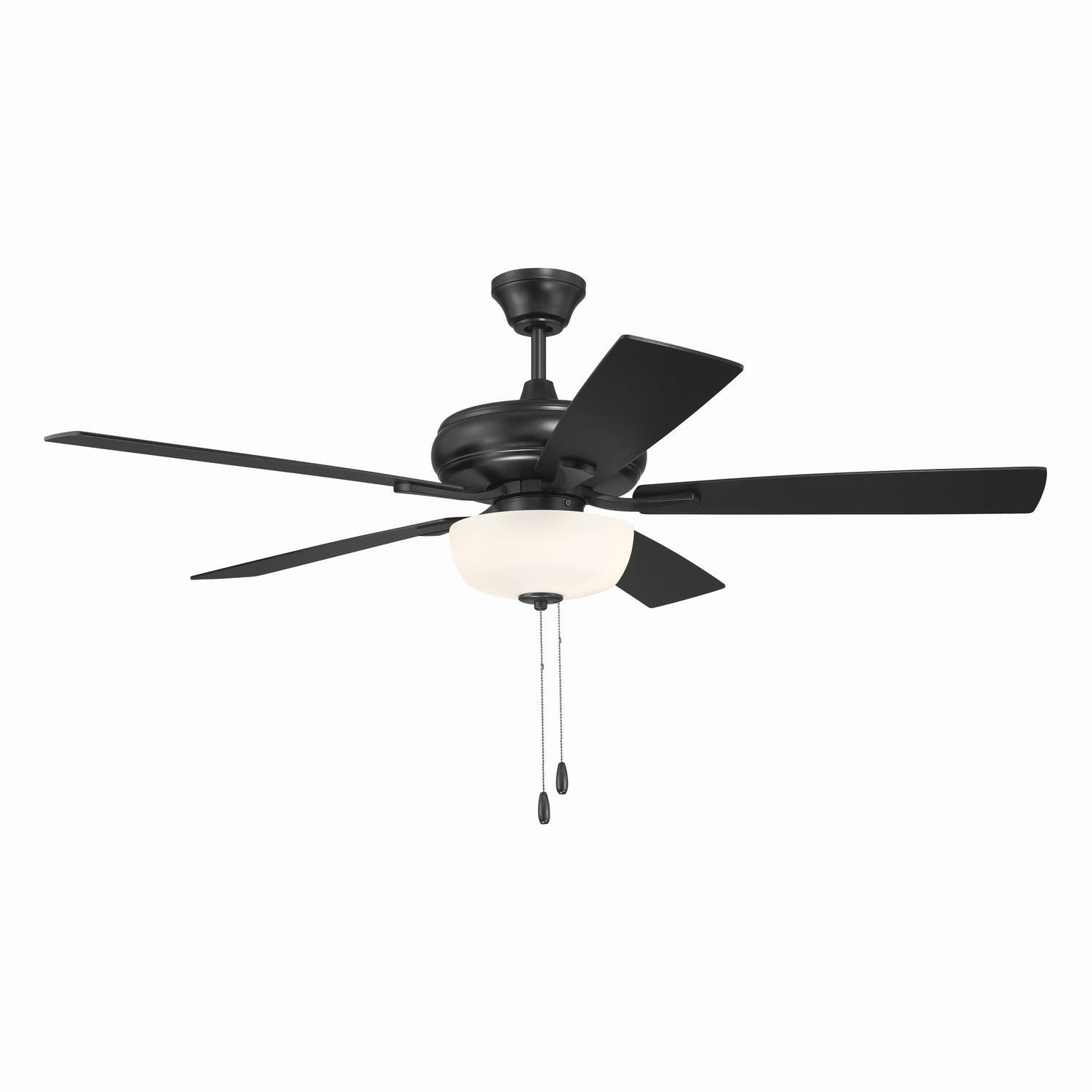 Craftmade - ECF211FB5-FBGW - 52" Ceiling Fan - EOS 2 Light Frosted White Bowl 52" Ceiling Fan - Flat Black