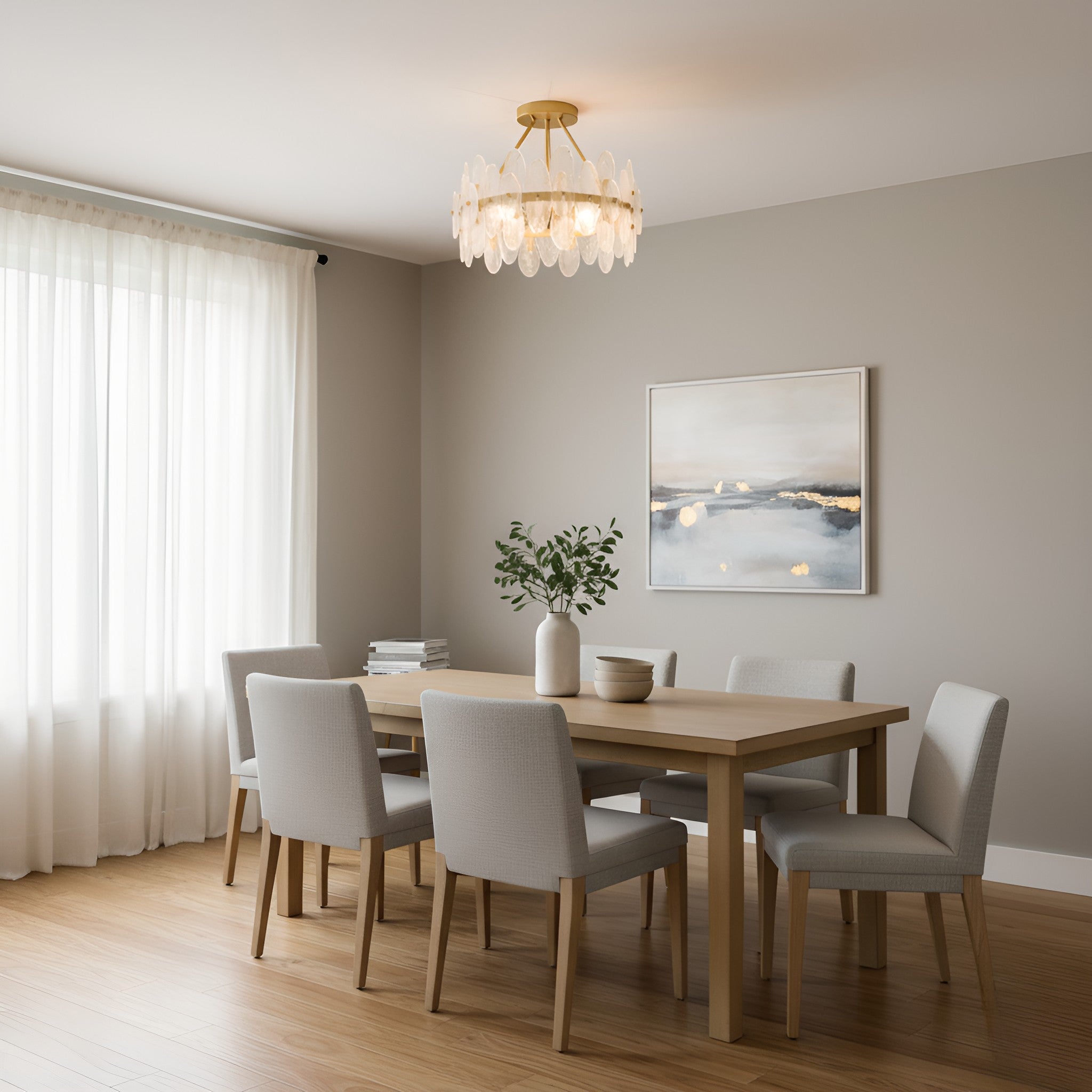 Quoizel - ABI1718BRG - Four Light Semi-Flush Mount - Abigail - Brushed Gold