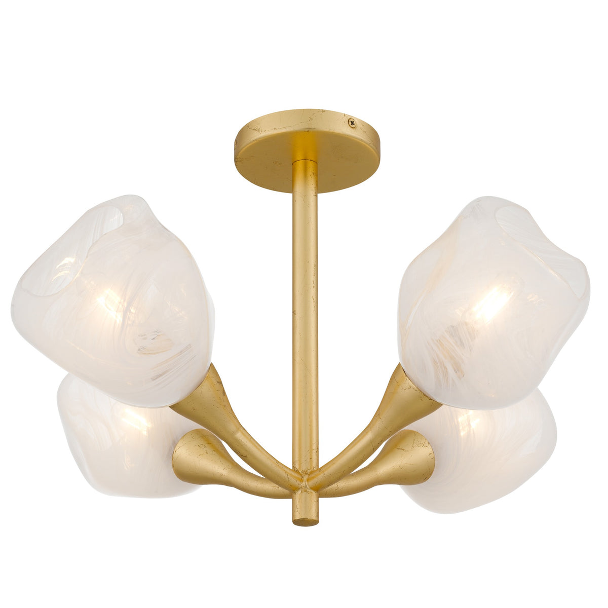 Quoizel - ADEL1722GFL - Four Light Semi-Flush Mount - Adelyn - Gold Leaf