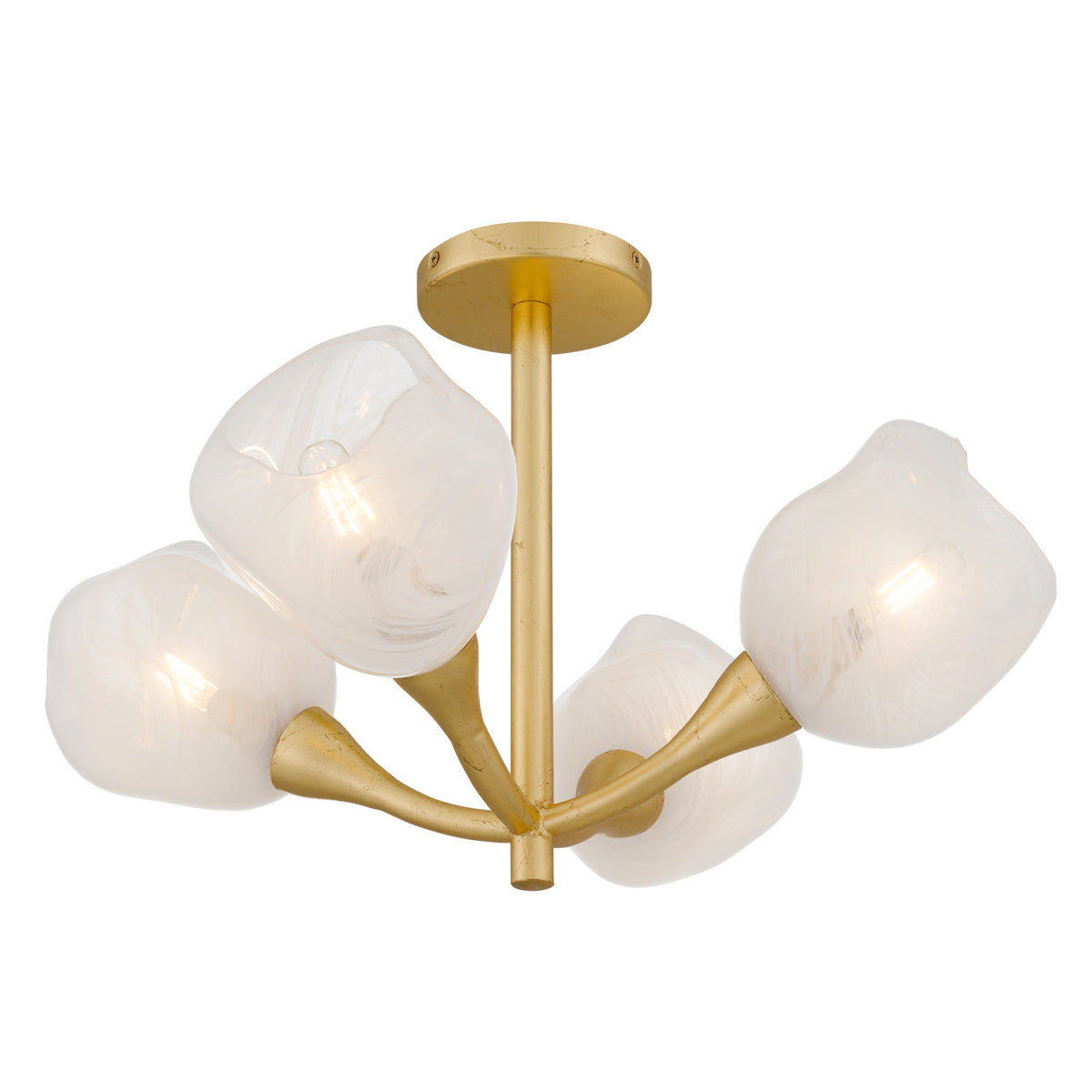 Quoizel - ADEL1722GFL - Four Light Semi-Flush Mount - Adelyn - Gold Leaf