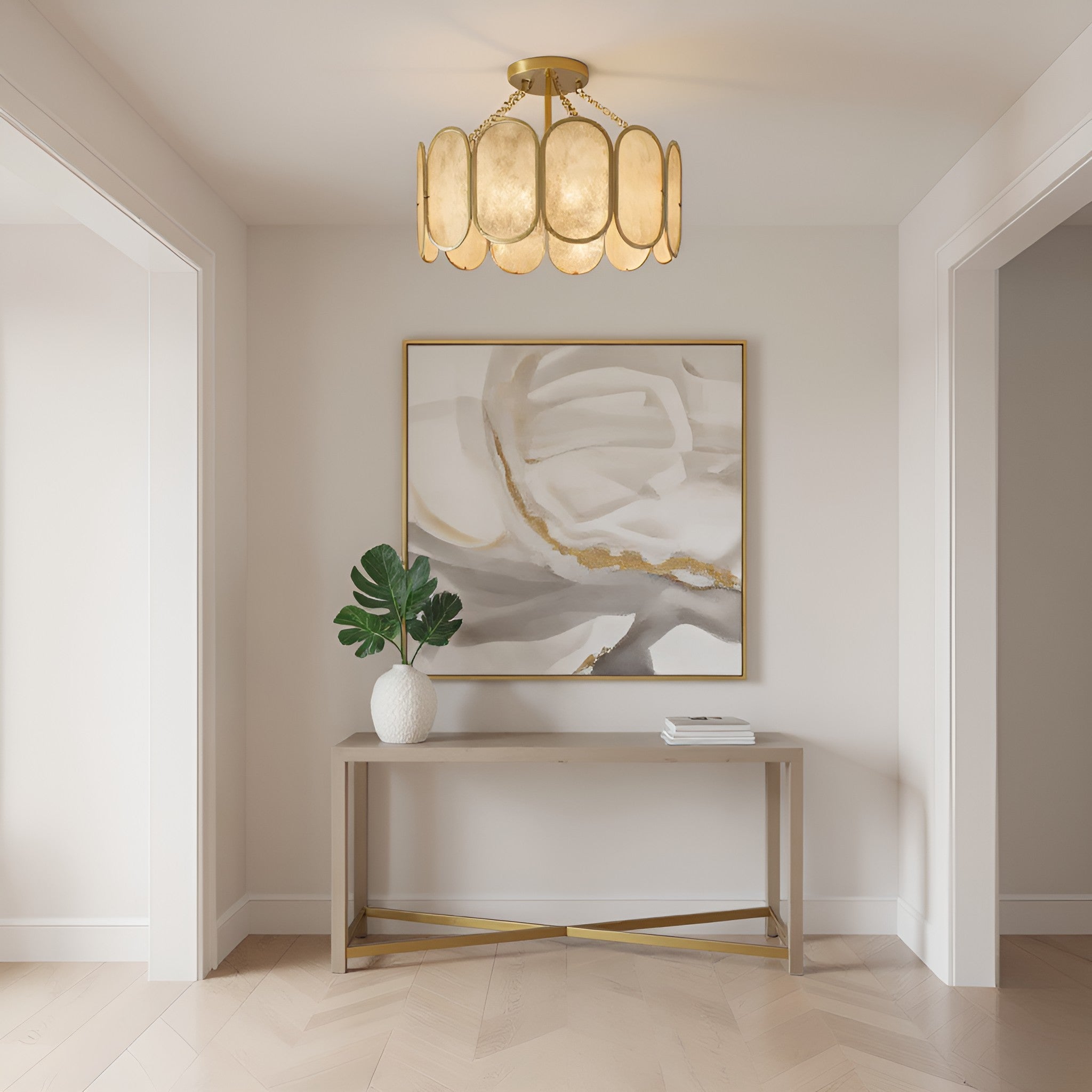 Quoizel - AMAL1716LG - Three Light Semi-Flush Mount - Amalia - Light Gold