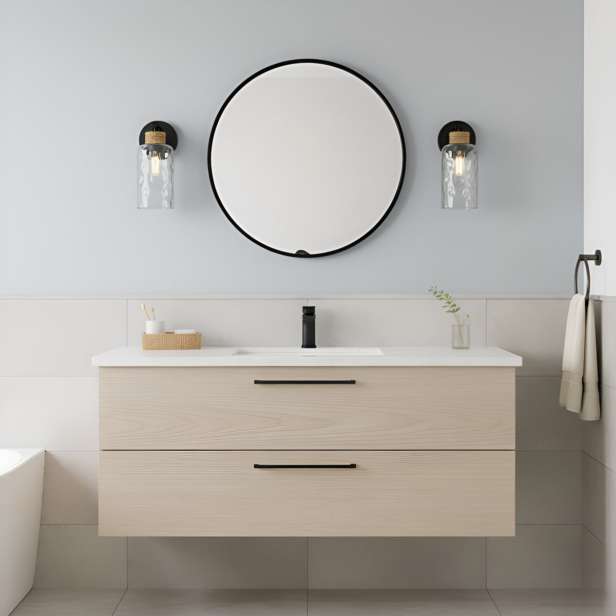 Quoizel - BTC8605MBK - One Light Wall Sconce - Baltic - Matte Black