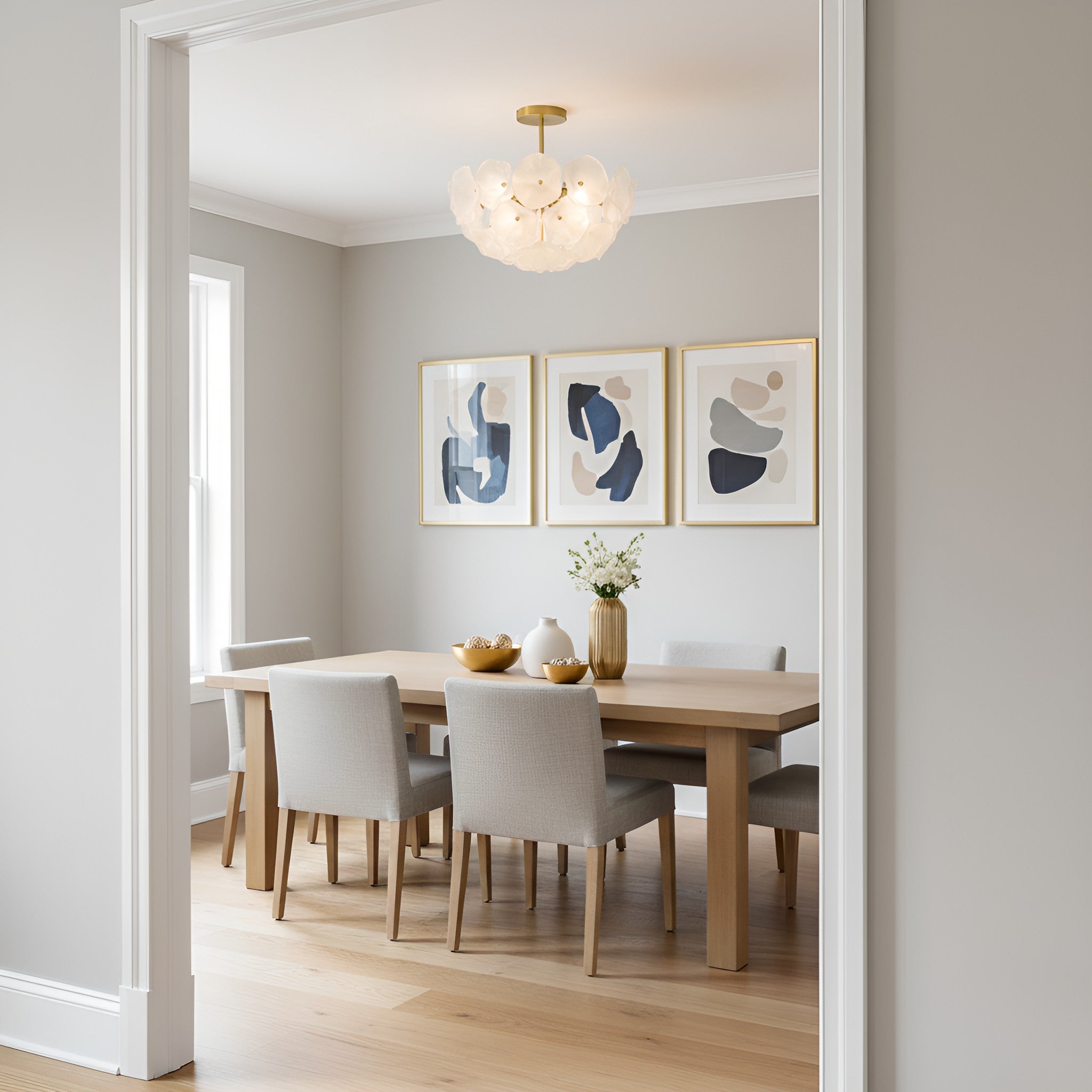 Quoizel - AUD1718BRG - Four Light Semi-Flush Mount - Audrey - Brushed Gold