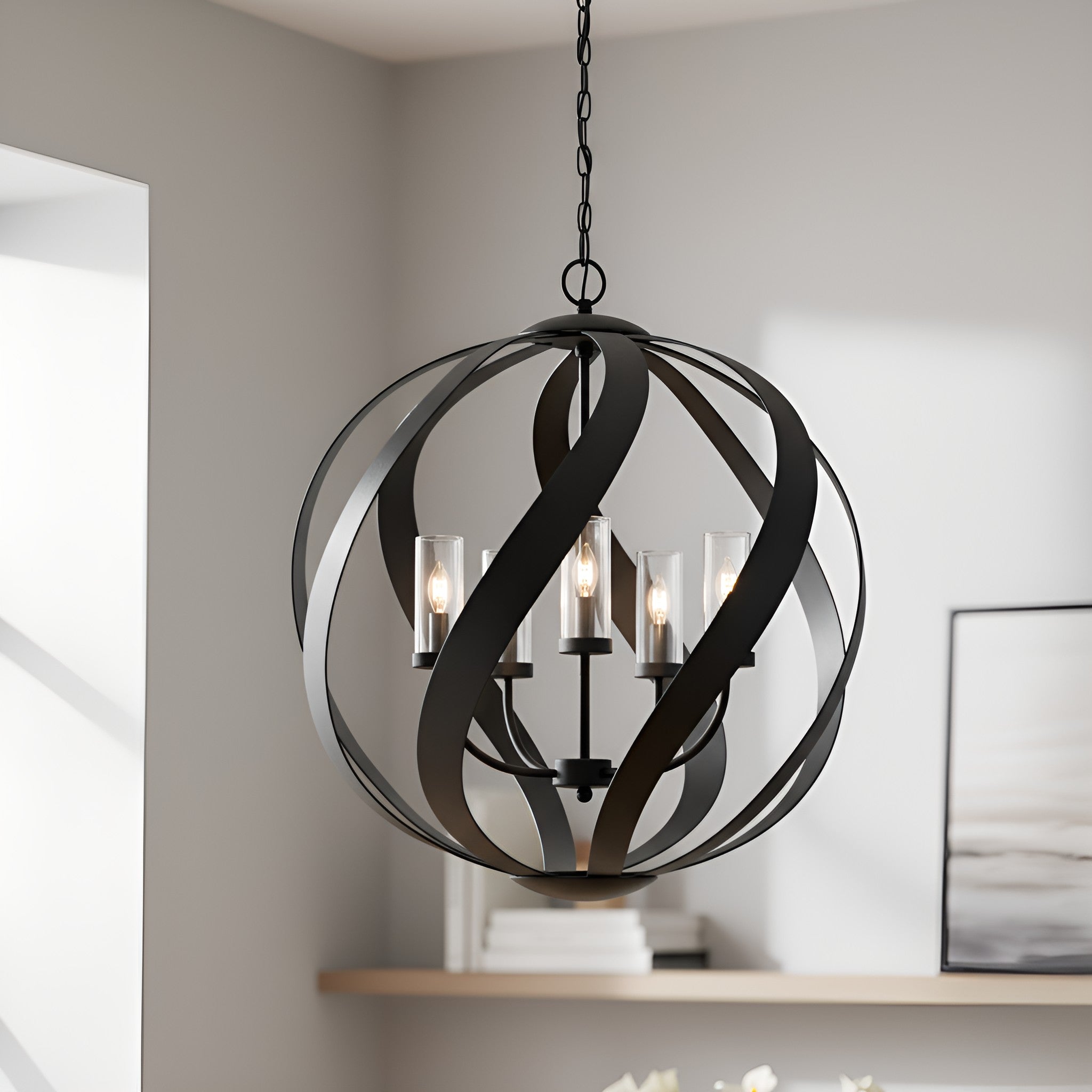 Quoizel - BMS2826EK - Five Light Pendant - Blacksmith - Earth Black