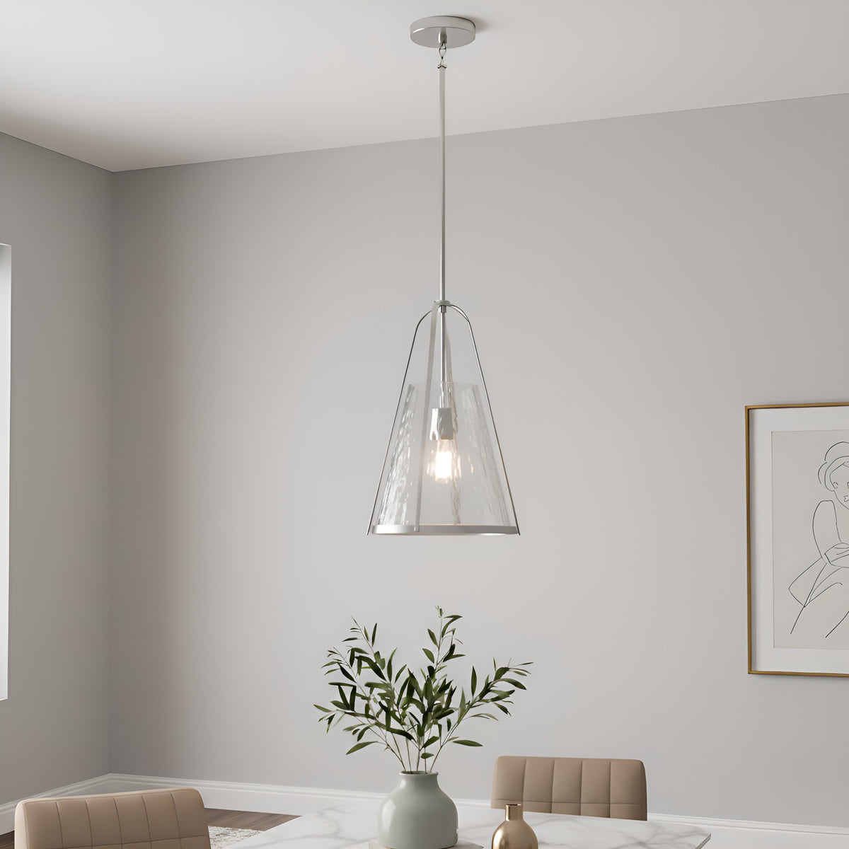 Quoizel - BRIL1511BN - One Light Mini Pendant - Briley - Brushed Nickel