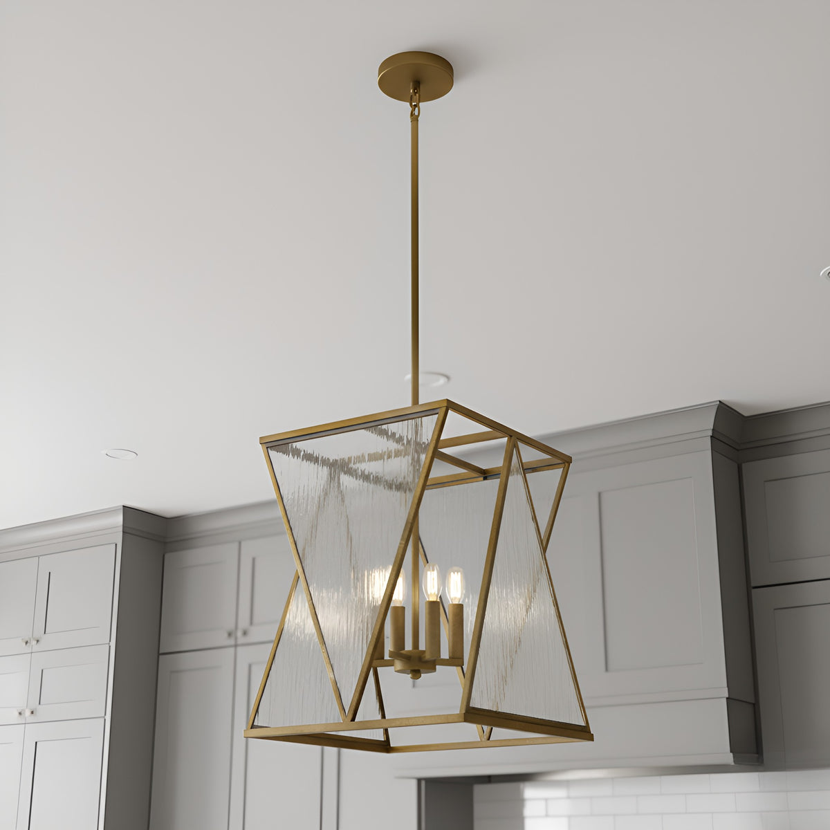 Quoizel - CLO1814BWS - Four Light Pendant - Clovis - Brushed Weathered Brass