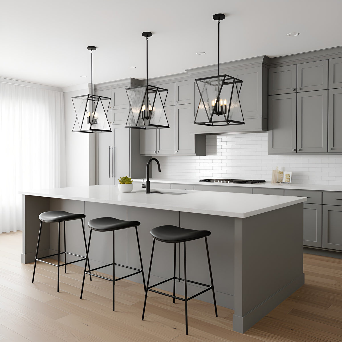 Quoizel - CLO1814MBK - Four Light Pendant - Clovis - Matte Black