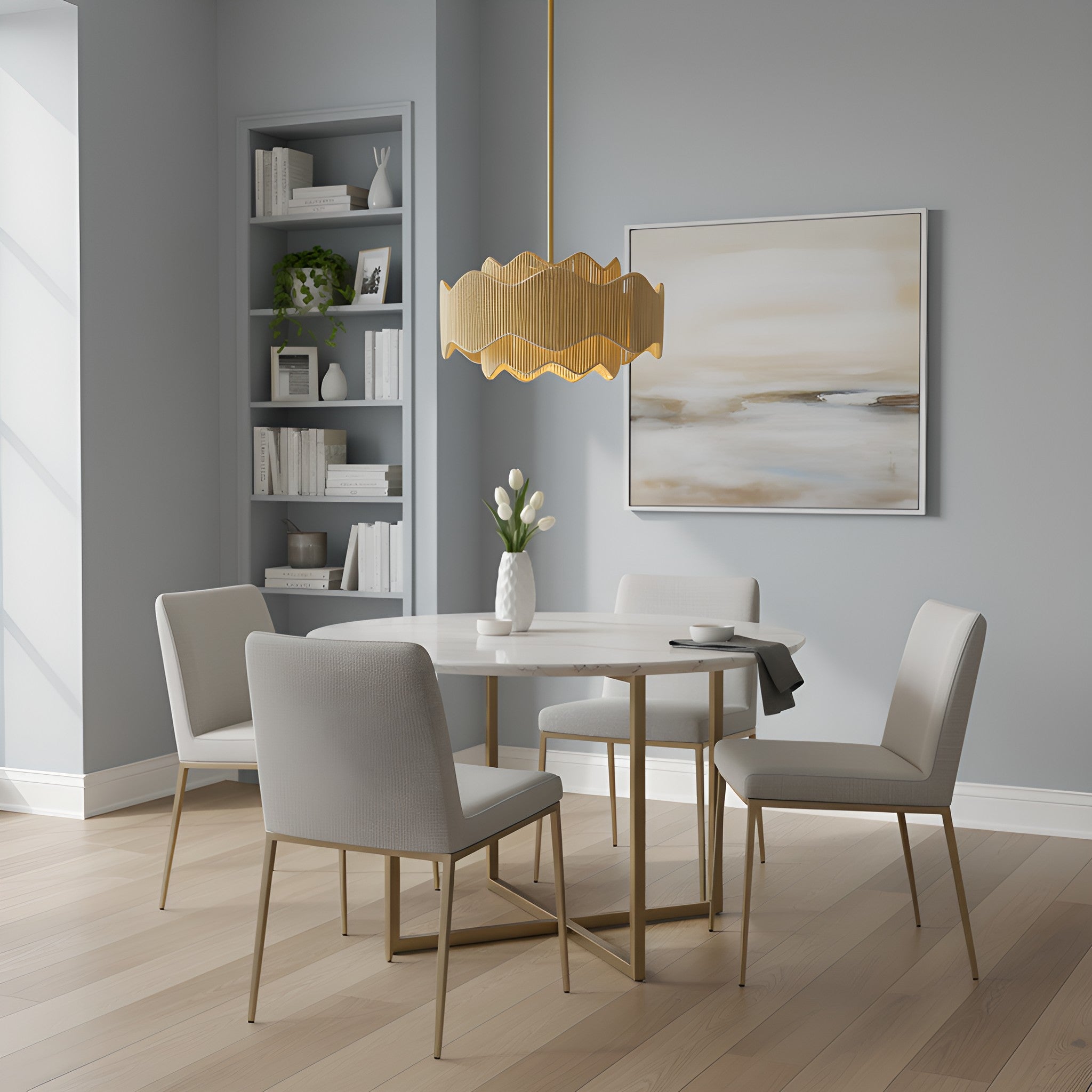 Quoizel - EVA2818BRG - Three Light Pendant - Evander - Brushed Gold