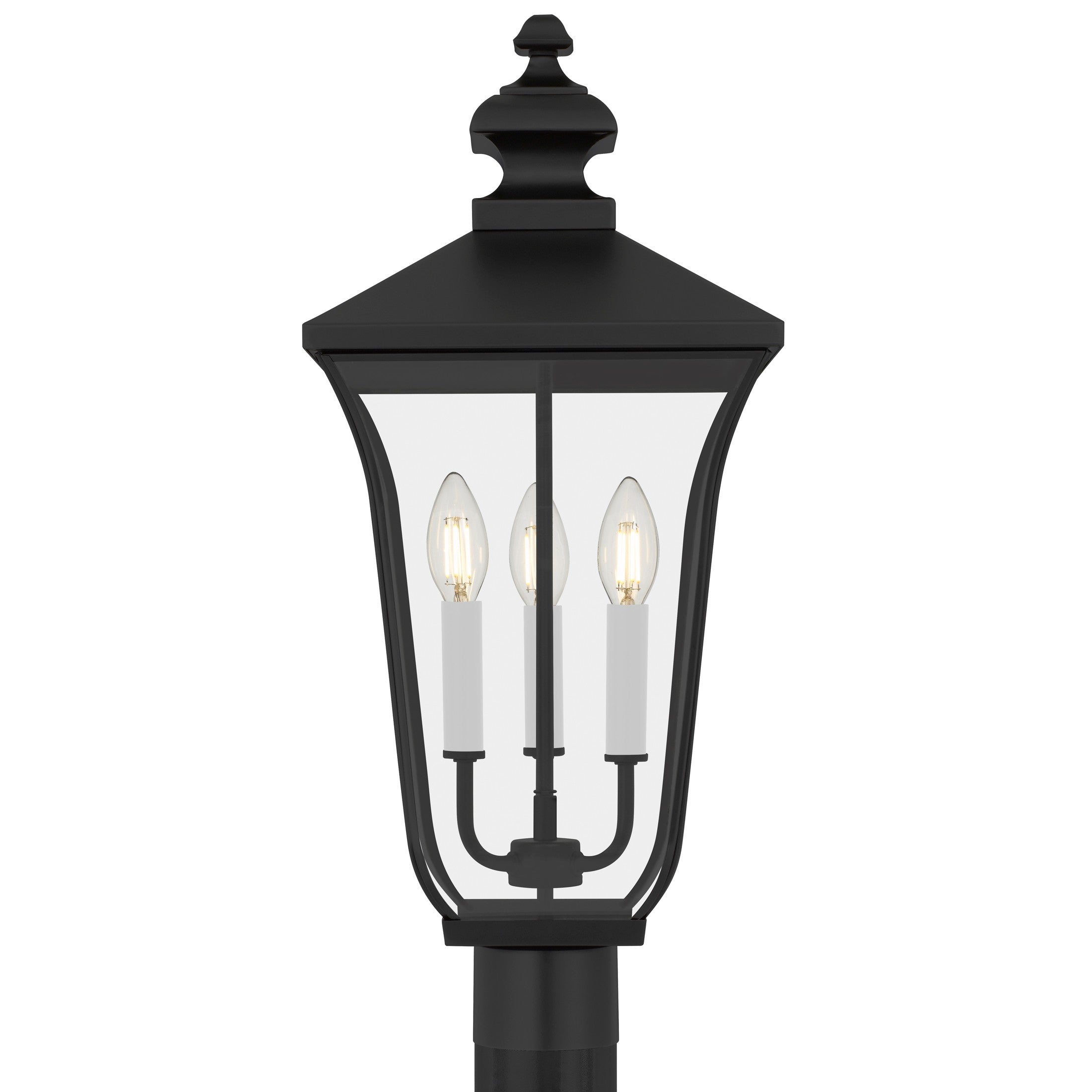 Quoizel - FARL9010MBK - Three Light Outdoor Post Lantern - Farley - Matte Black