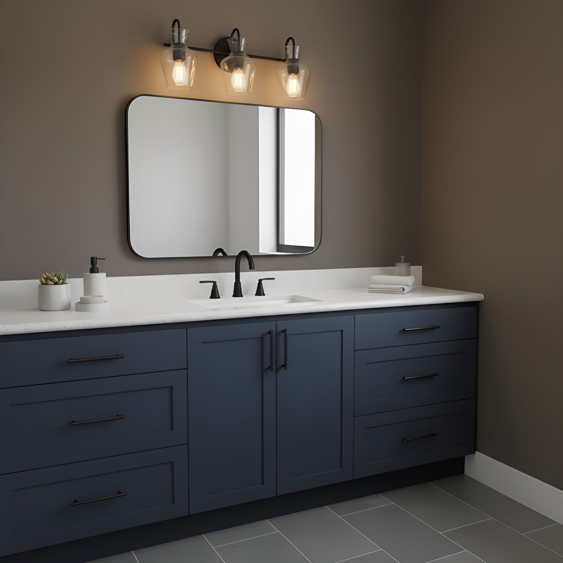 Quoizel - HLL8622MBK - Three Light Vanity - Hollis - Matte Black