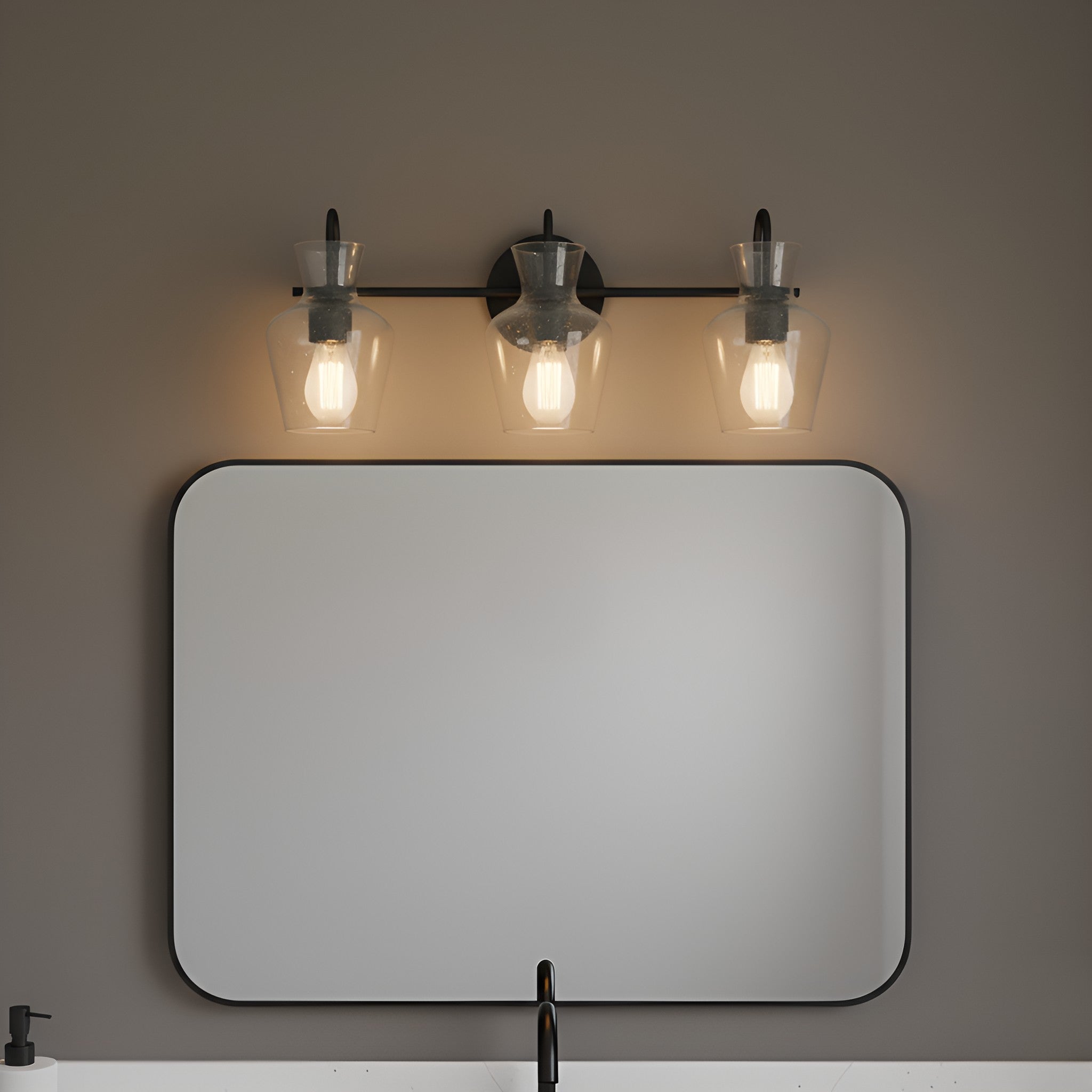 Quoizel - HLL8622MBK - Three Light Vanity - Hollis - Matte Black