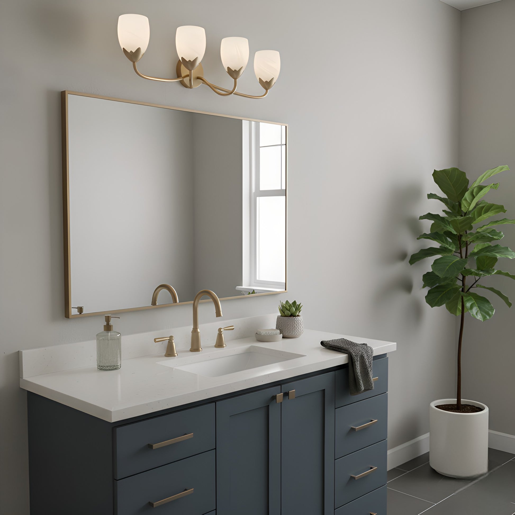 Quoizel - JACO8632BGD - Four Light Vanity - Jacobs - Bronze Gold