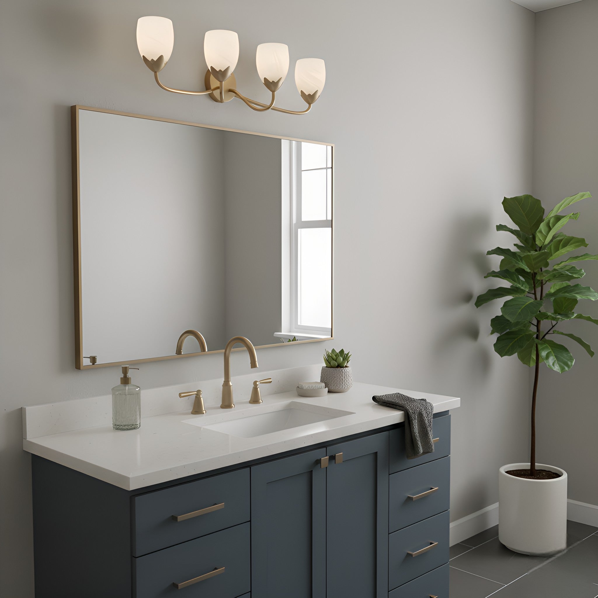 Quoizel - JACO8632BGD - Four Light Vanity - Jacobs - Bronze Gold