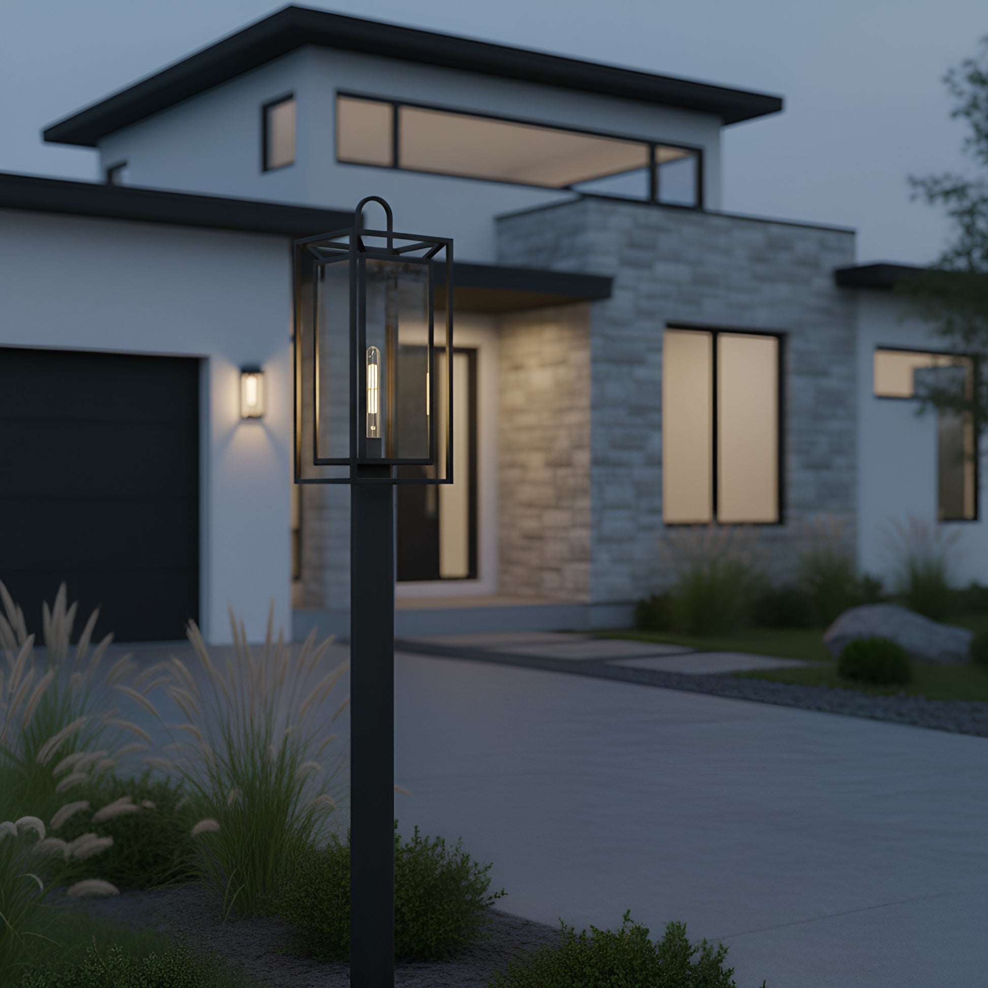 Quoizel - JAY9009MBK - One Light Outdoor Post Lantern - Jayce - Matte Black