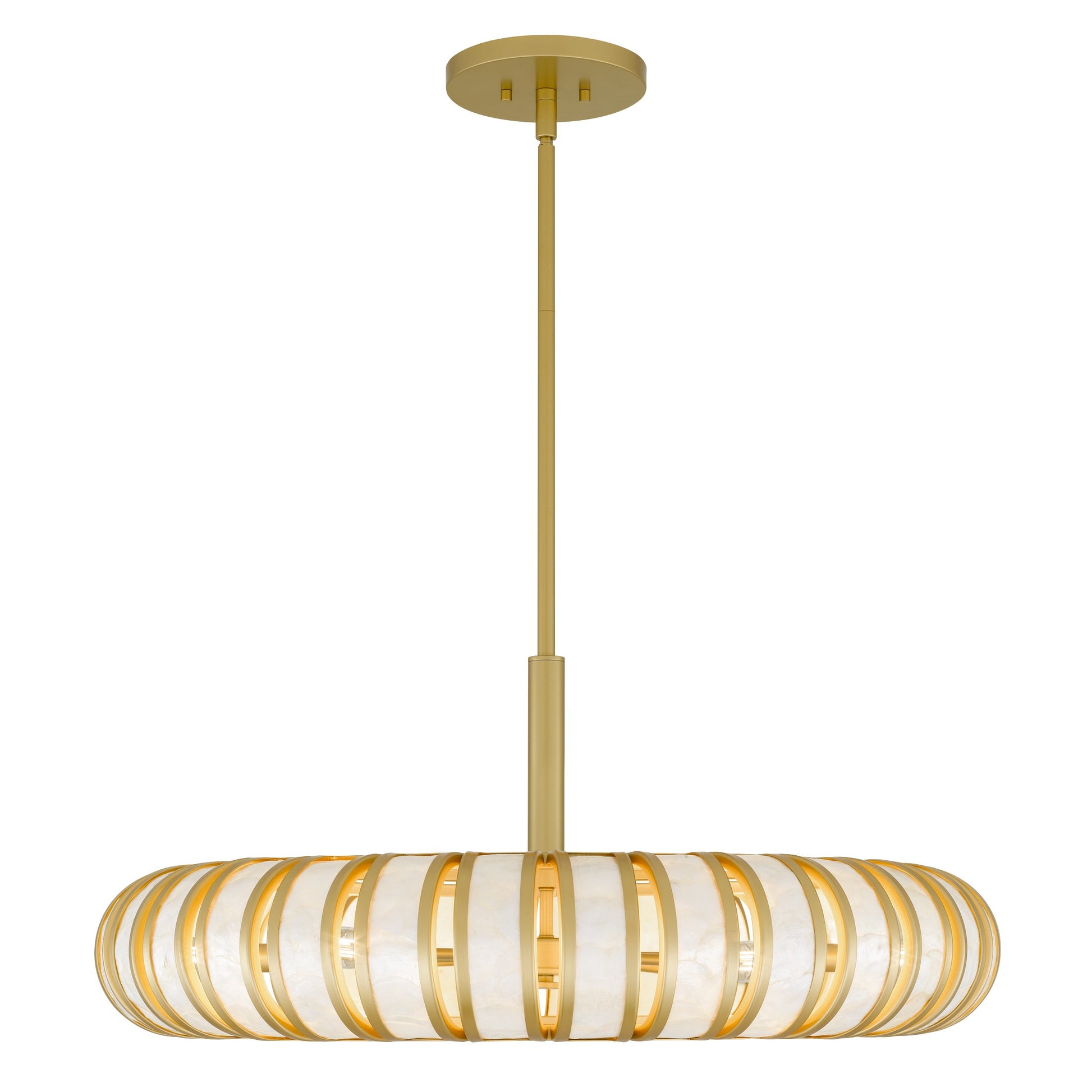 Quoizel - KNIG2830SGD - Six Light Pendant - Knight - Soft Gold