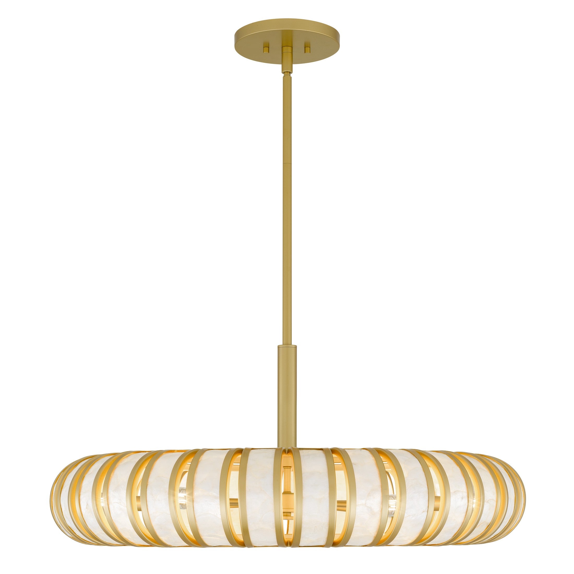 Quoizel - KNIG2830SGD - Six Light Pendant - Knight - Soft Gold