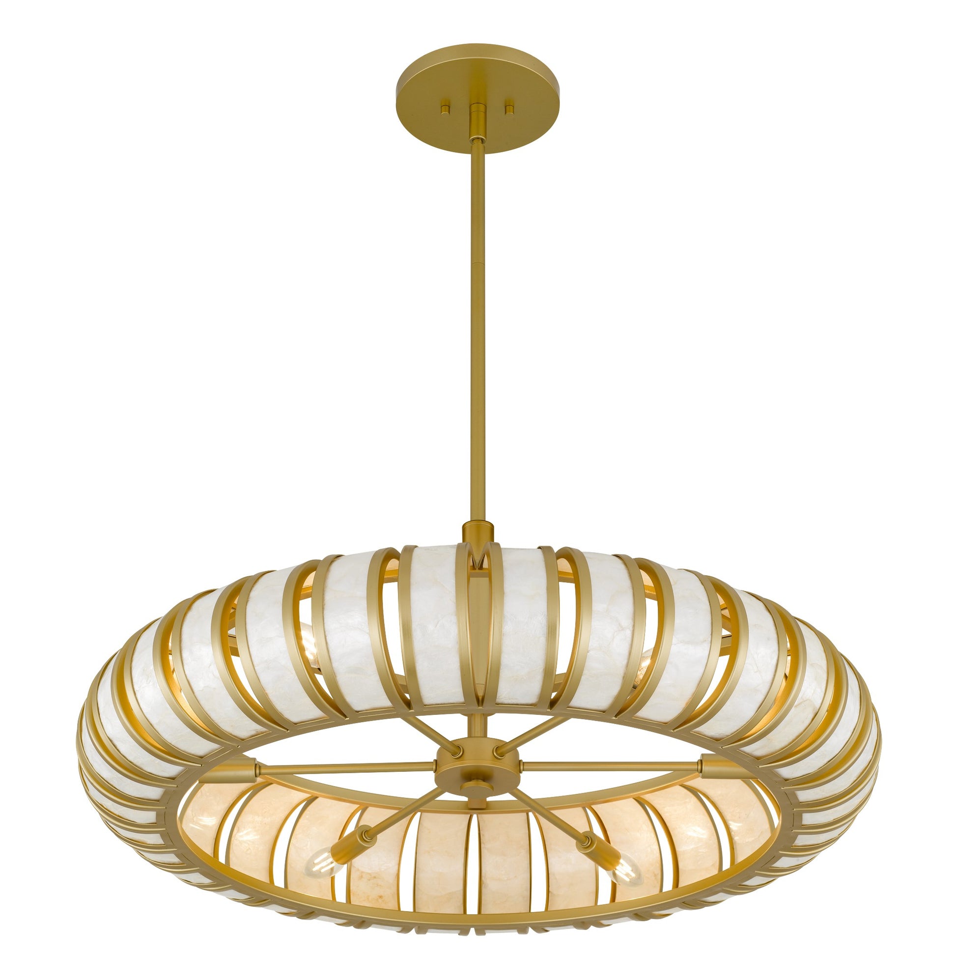 Quoizel - KNIG2830SGD - Six Light Pendant - Knight - Soft Gold