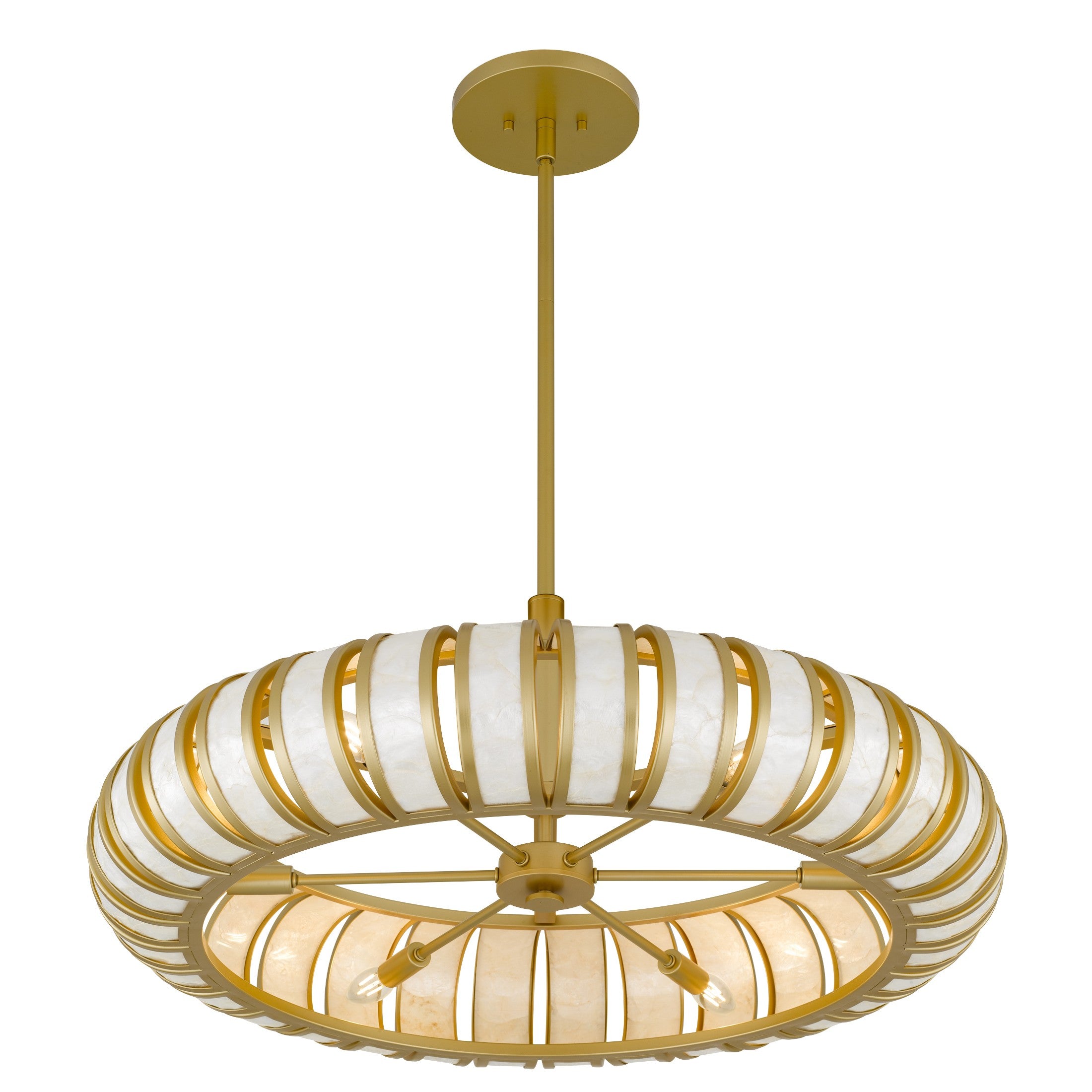 Quoizel - KNIG2830SGD - Six Light Pendant - Knight - Soft Gold