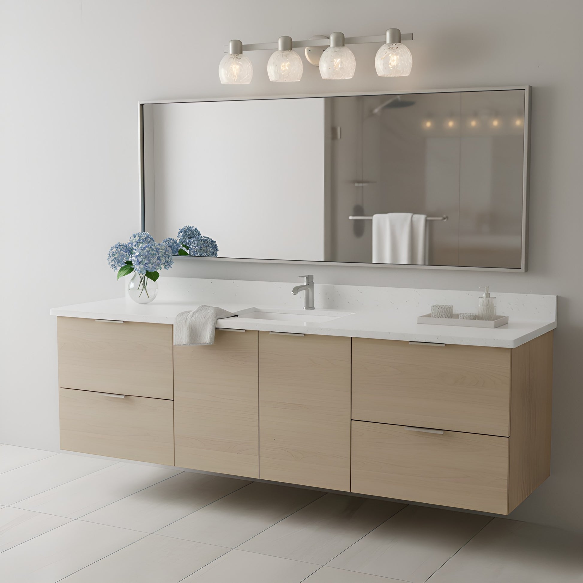 Quoizel - LAY8630BN - Four Light Vanity - Layton - Brushed Nickel