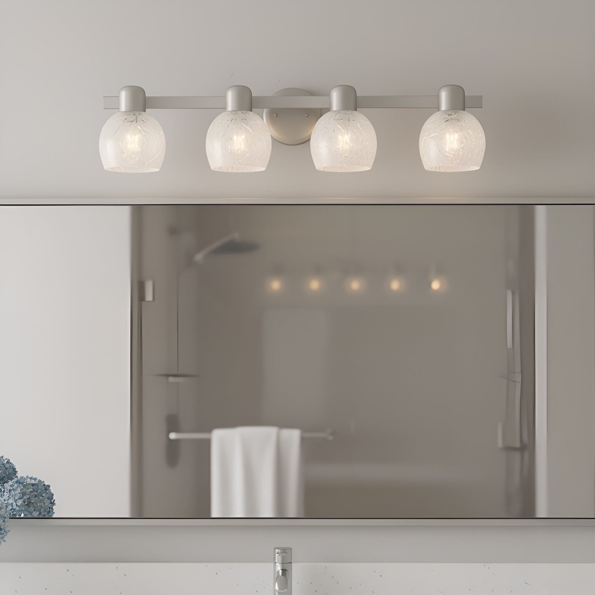 Quoizel - LAY8630BN - Four Light Vanity - Layton - Brushed Nickel