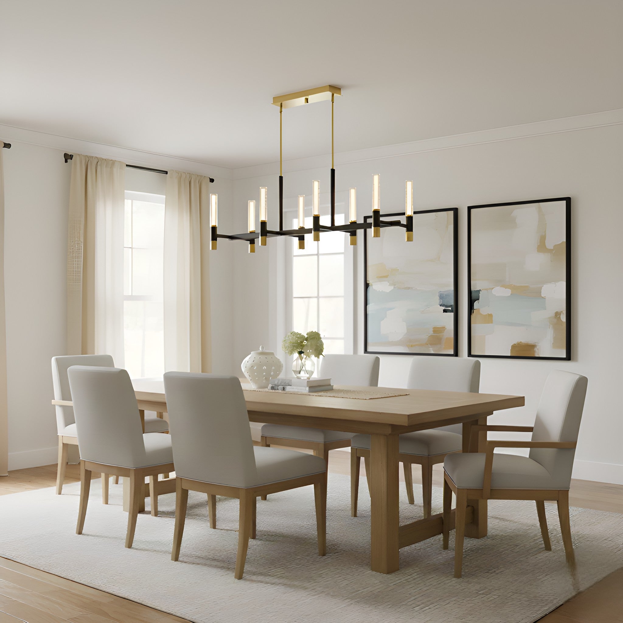 Quoizel - PCDAV844BRG - LED Island Pendant - Davies - Brushed Gold