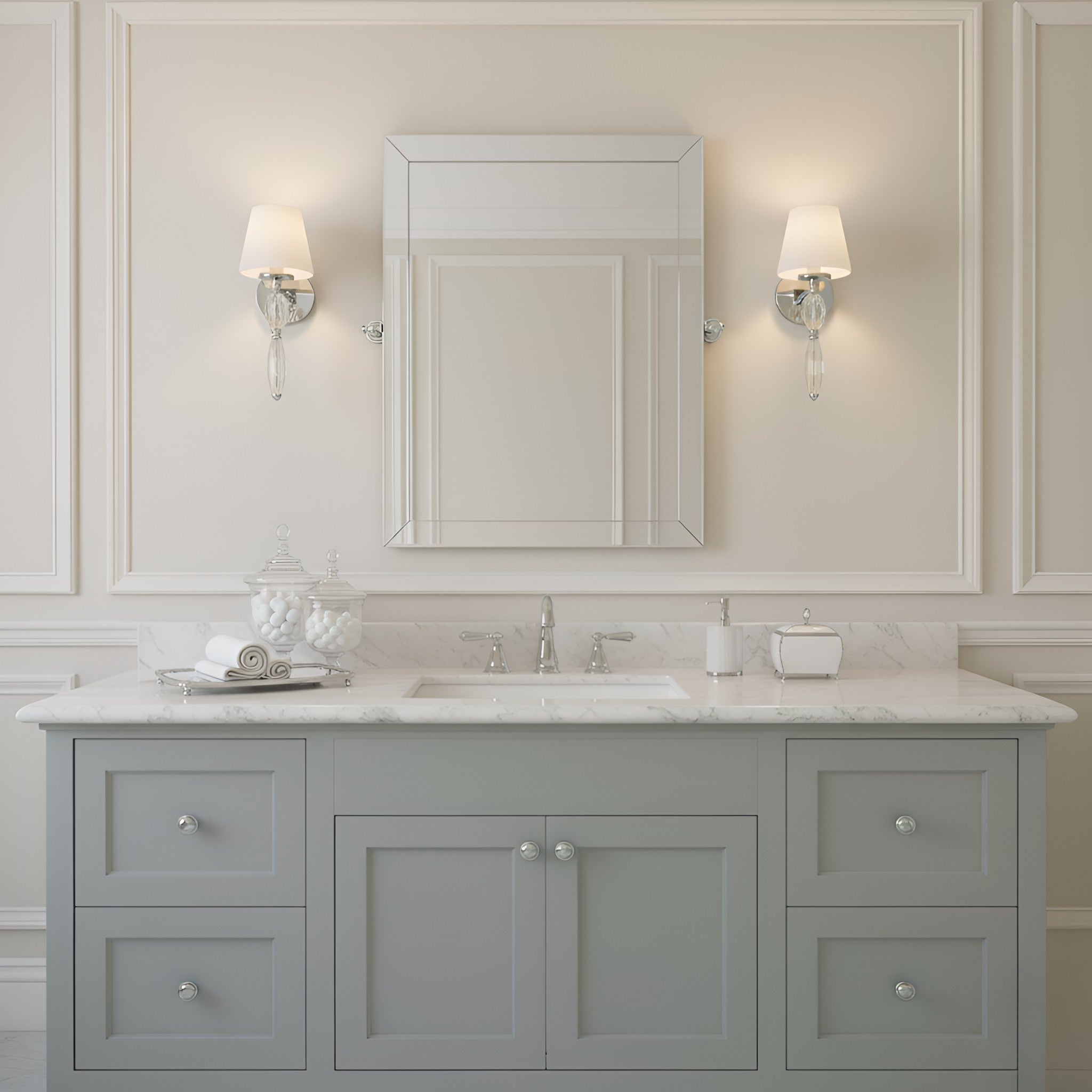Quoizel - STON8706C - One Light Wall Sconce - Stone - Polished Chrome