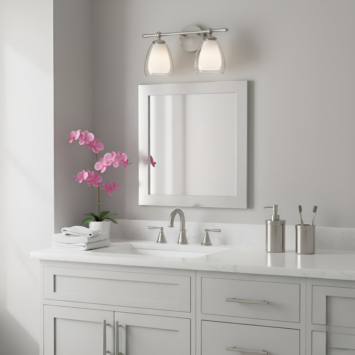 Quoizel - VIV8616BN - Two Light Vanity - Vivienne - Brushed Nickel