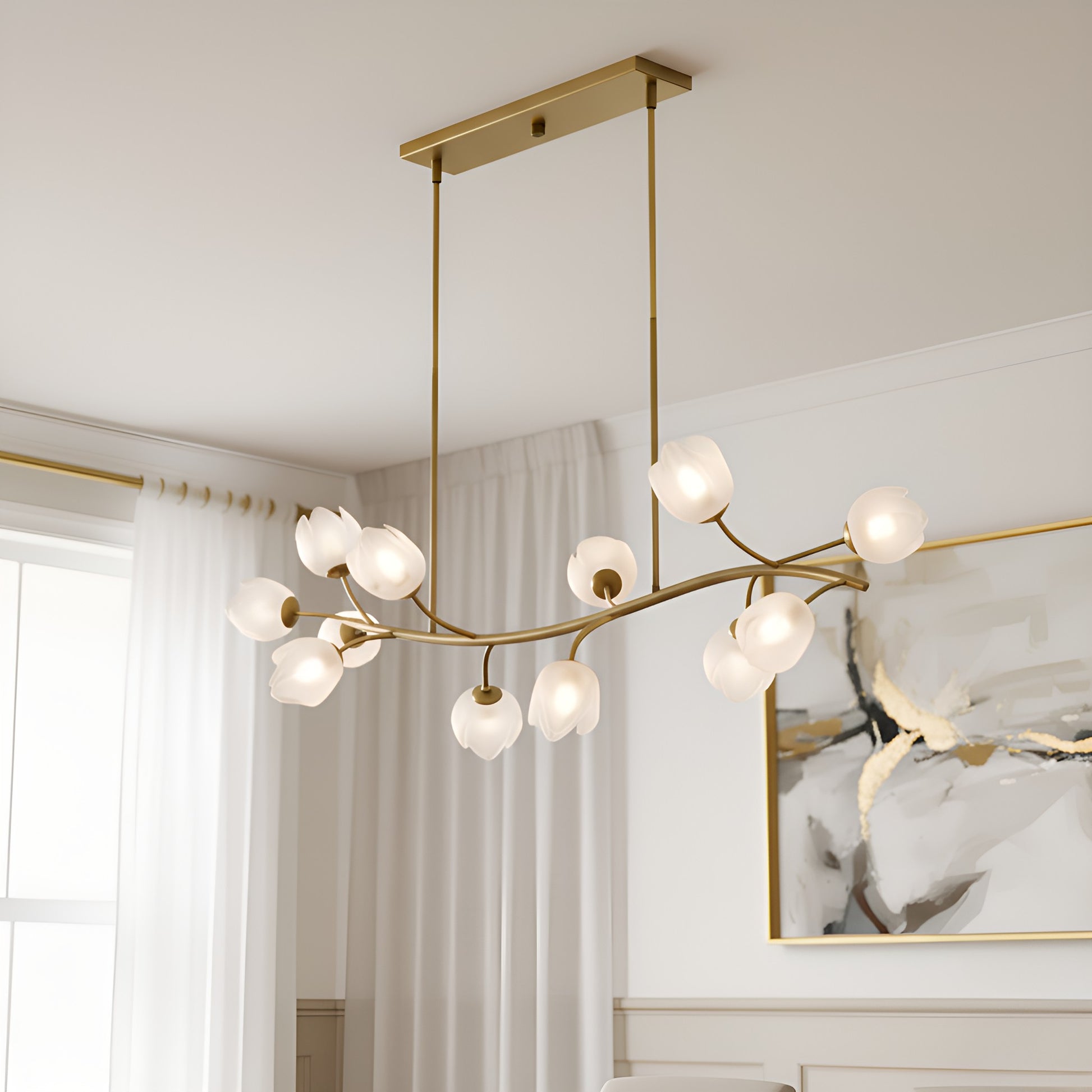 Quoizel - WALK1048PVB - Ten Light Island Pendant - Walker - Vintage Brass
