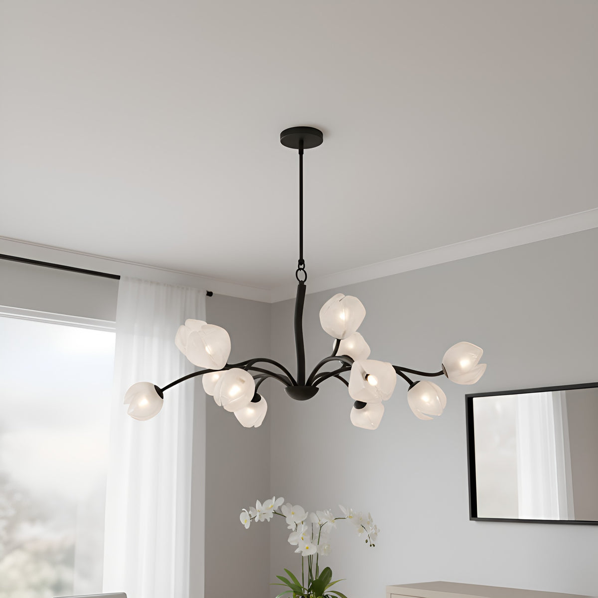 Quoizel - WALK5040MBK - 12 Light Chandelier - Walker - Matte Black