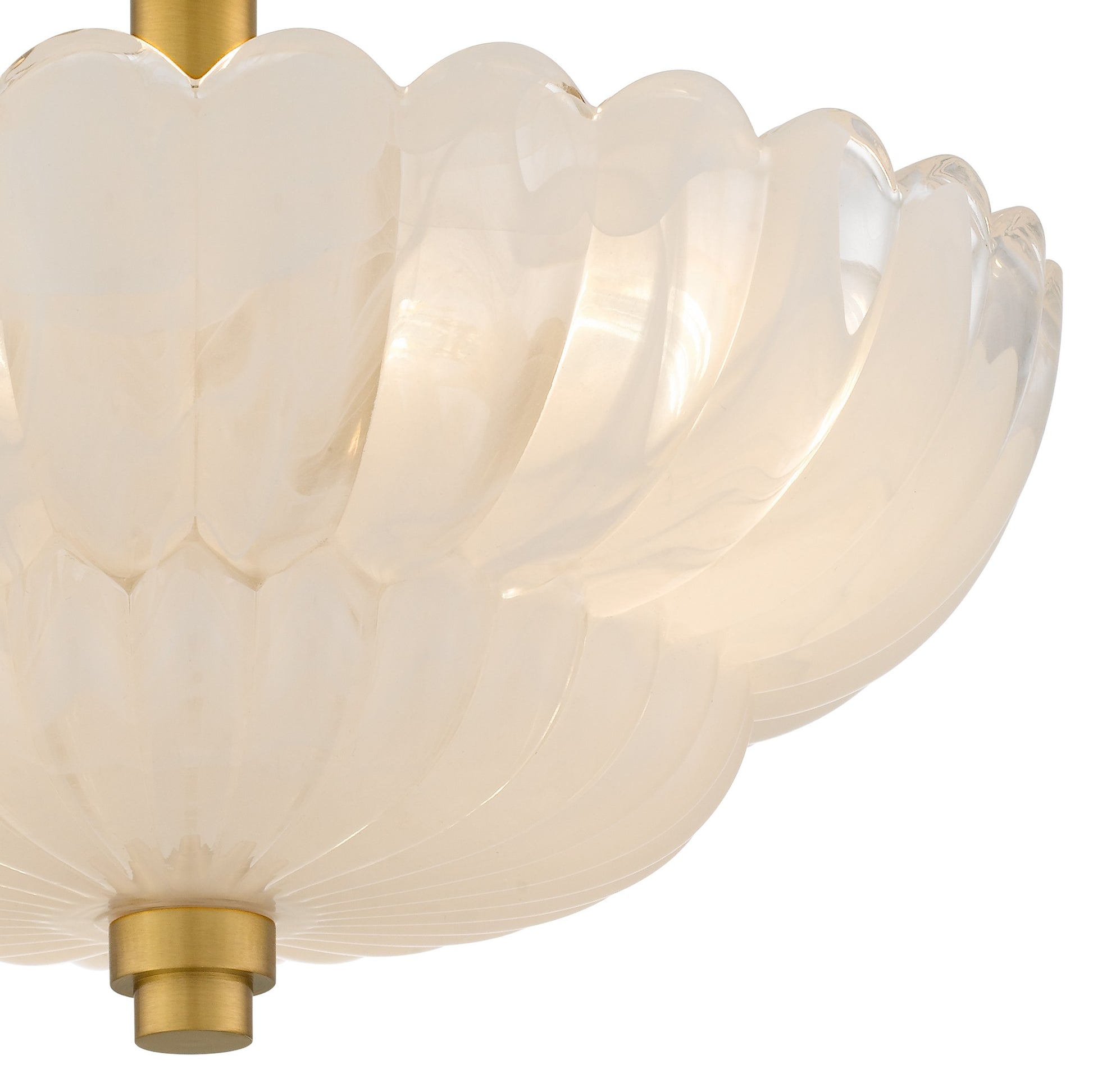Quoizel - WHP1712BRG - Three Light Semi-Flush Mount - Whitecap - Brushed Gold