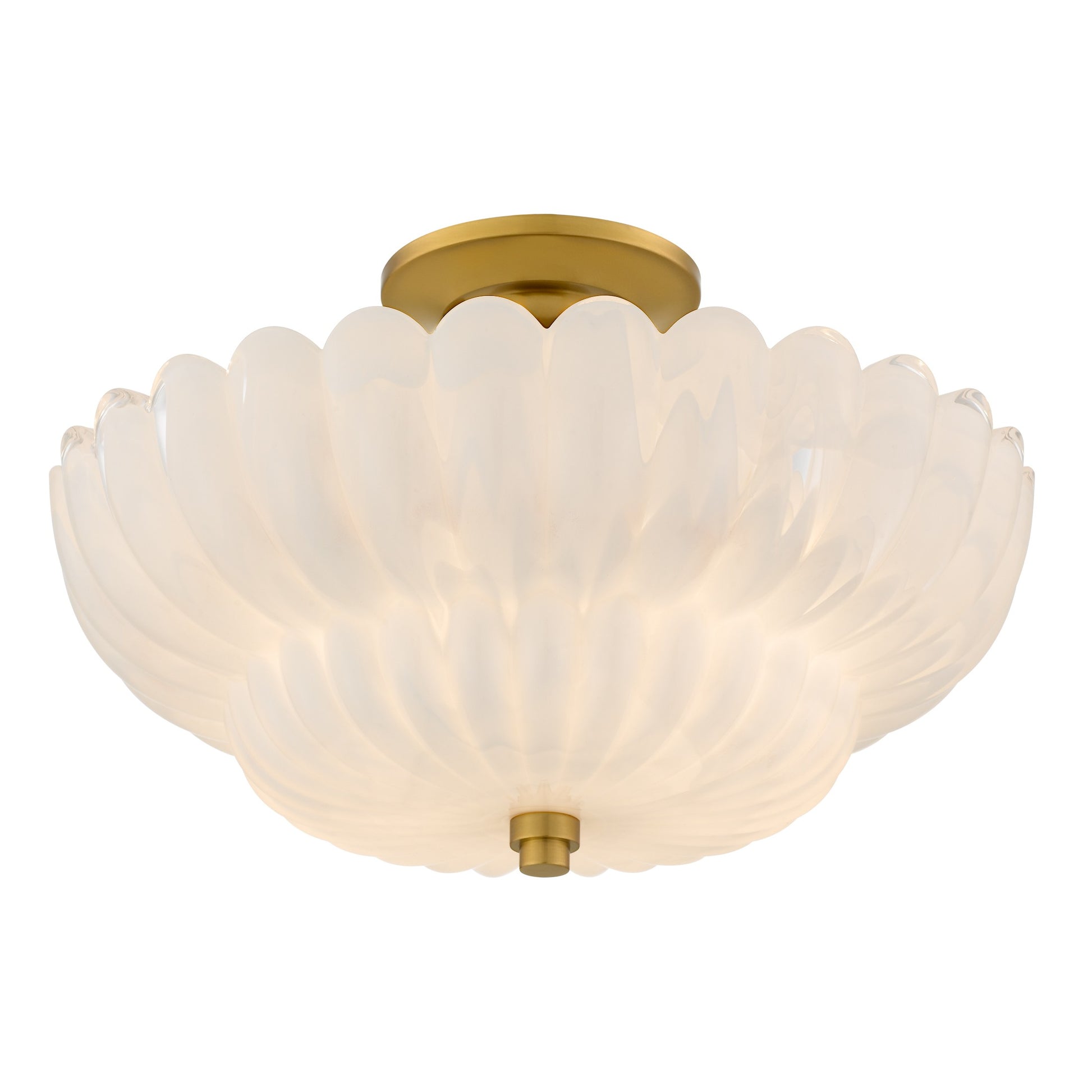 Quoizel - WHP1716BRG - Four Light Semi-Flush Mount - Whitecap - Brushed Gold
