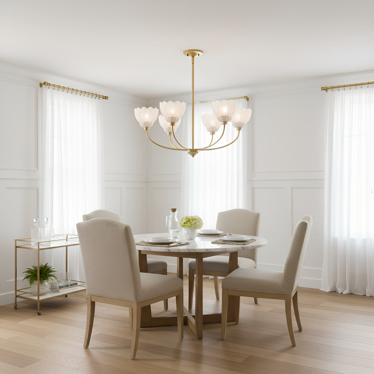 Quoizel - WHP5028BRG - Five Light Chandelier - Whitecap - Brushed Gold