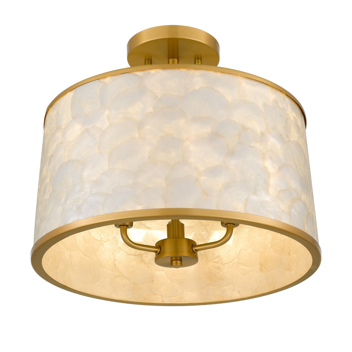 Quoizel - WIND1716BRG - Three Light Semi-Flush Mount - Windley - Brushed Gold
