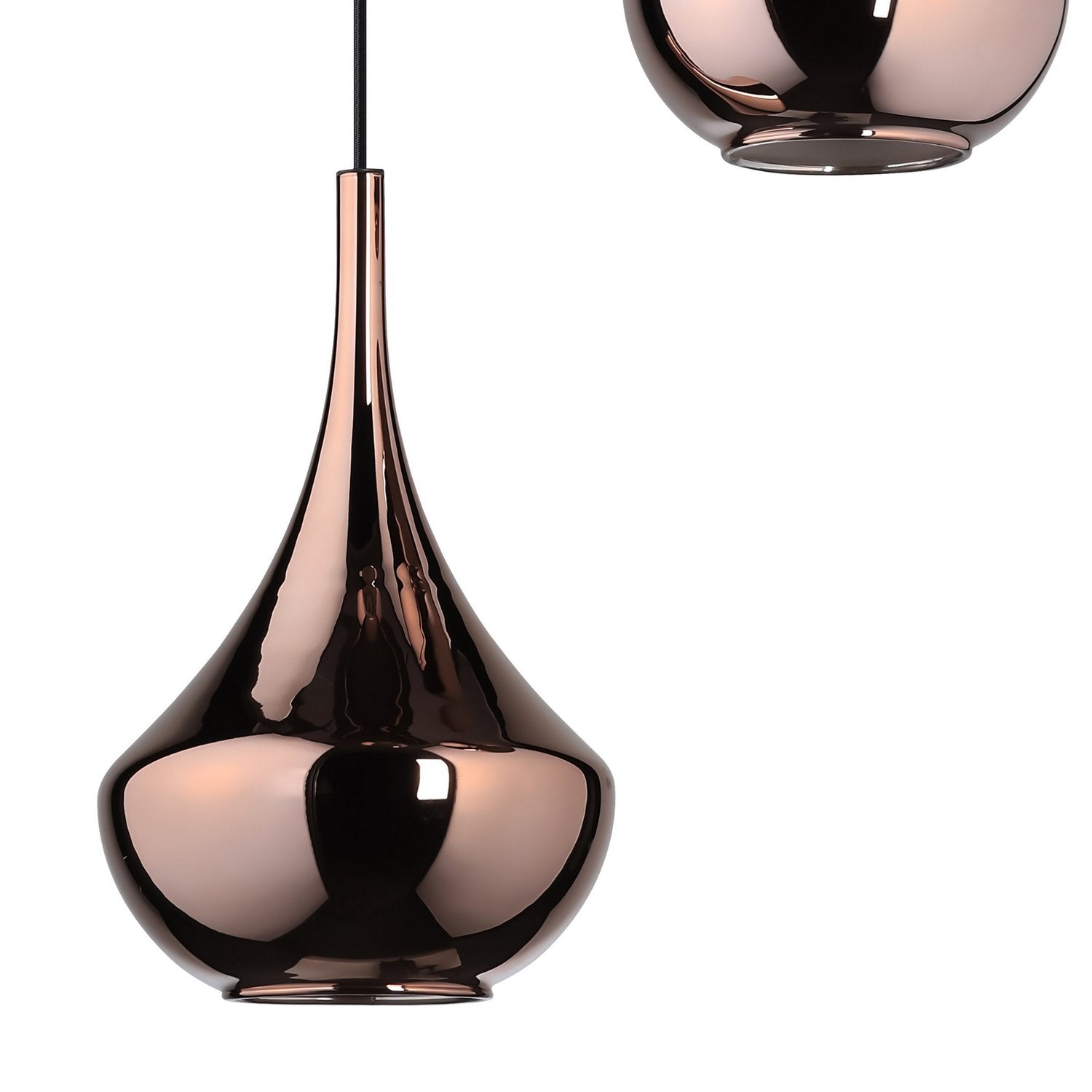 Eglo USA - 390439A - Three Light Pendant - Almoster - Black, Copper Smoked